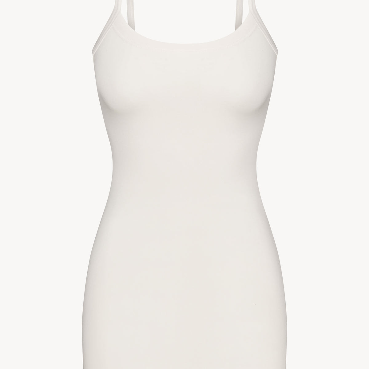 white jersey tank dress Eterne Soft 90's Mini in Ivory 45 Days Production Time