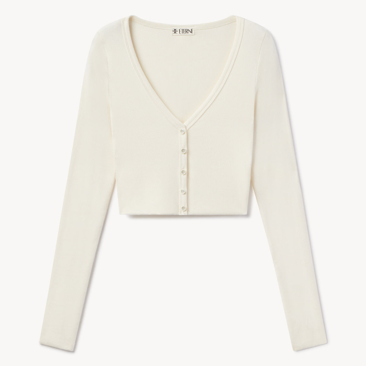 Ingleton Crop Cardigan in Ecru & Dark Chocolate