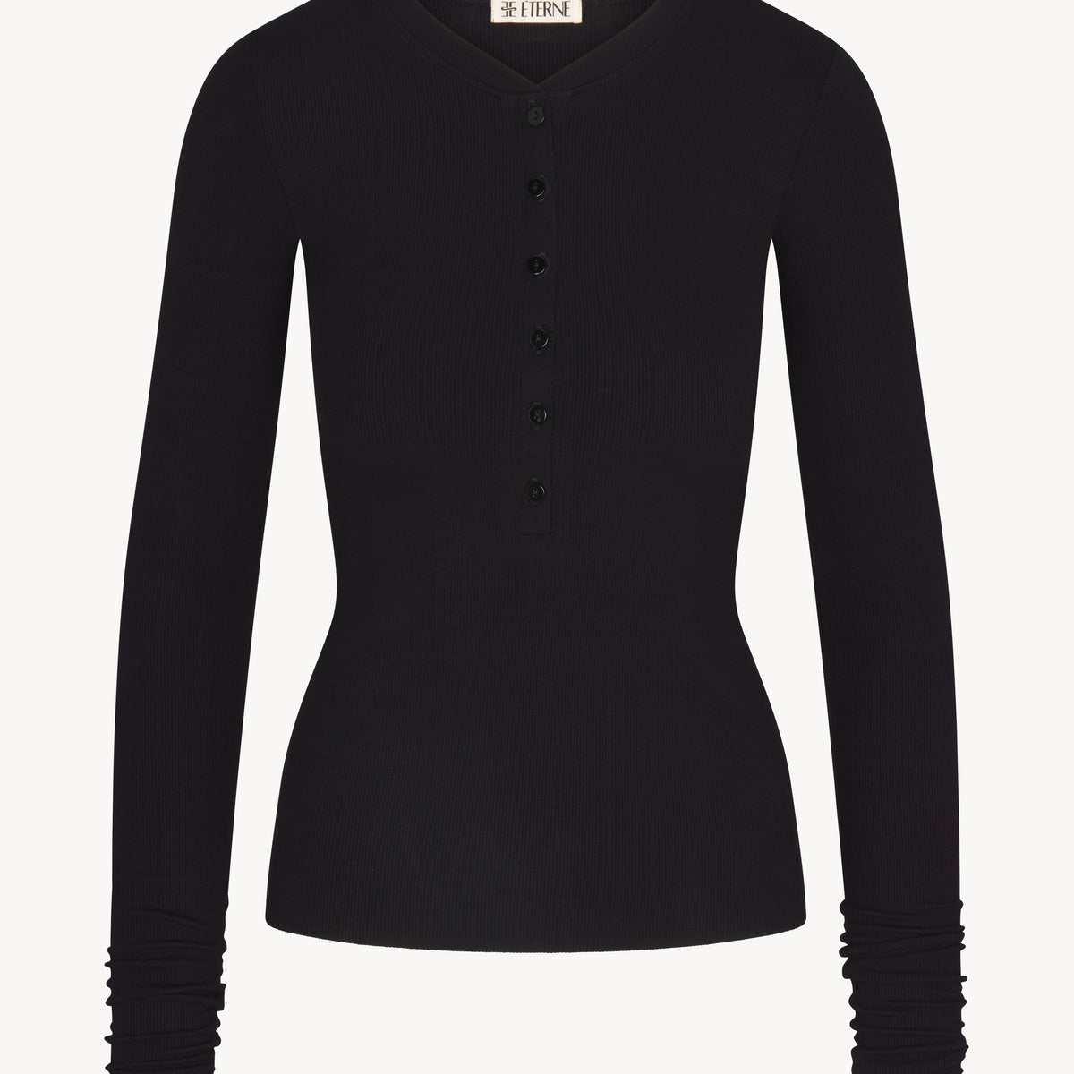Brix Women's Long Sleeve Ribbed Henley Shirt - Basic Slim Fit Button Front Tee, Ultra Soft Cotton