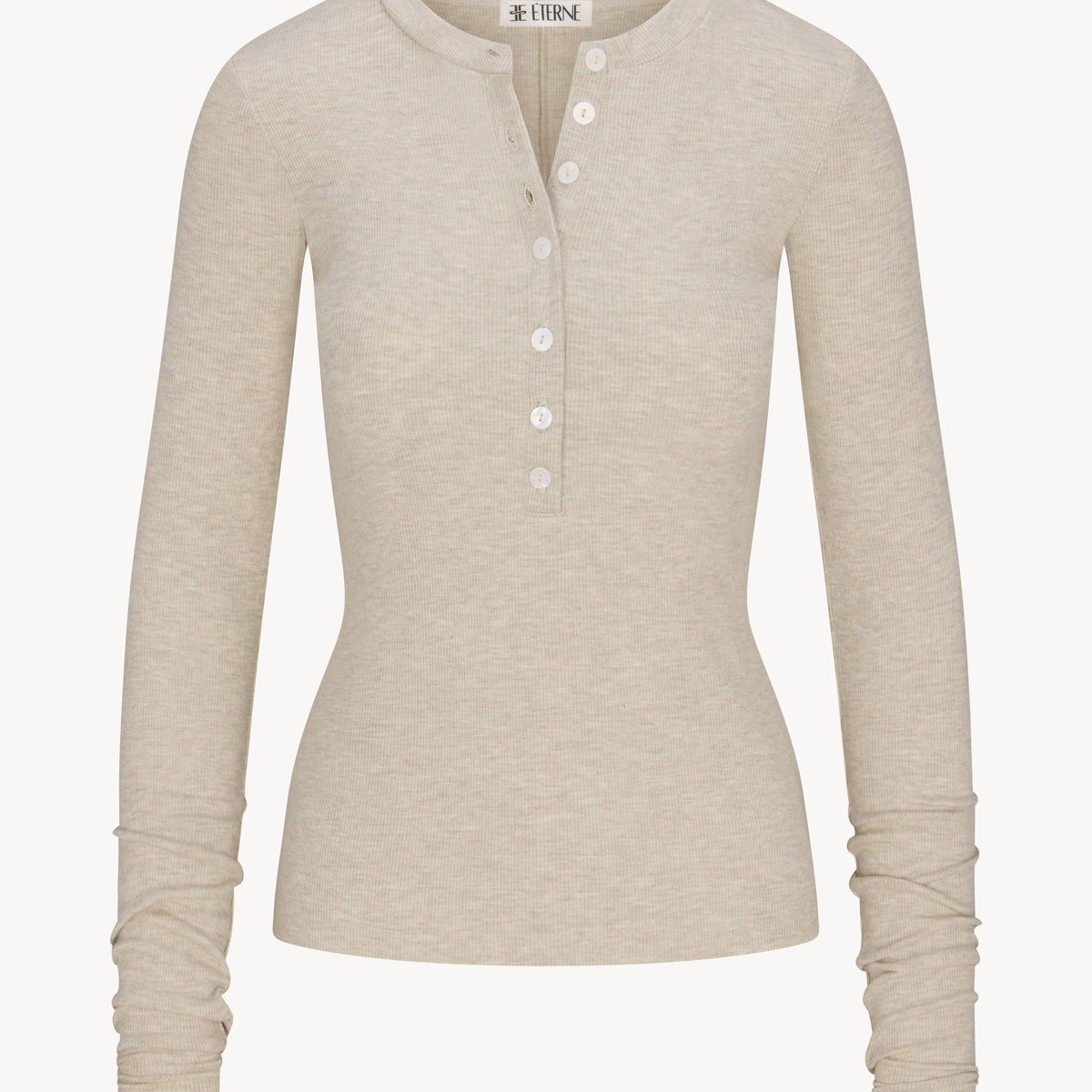 Long Sleeve Henley | Butter Rib | Heather Oatmeal
