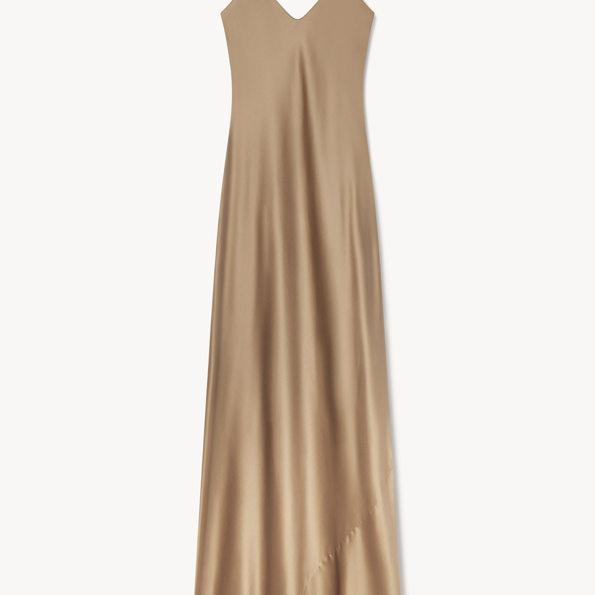 silk a line midi dress Spaghetti Strap Satin A-Line Midi Wedding Guest Dress