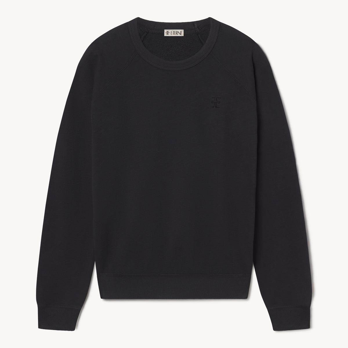 Oversized Raglan Sweatshirt | Lightweight French Terry | Faded Black