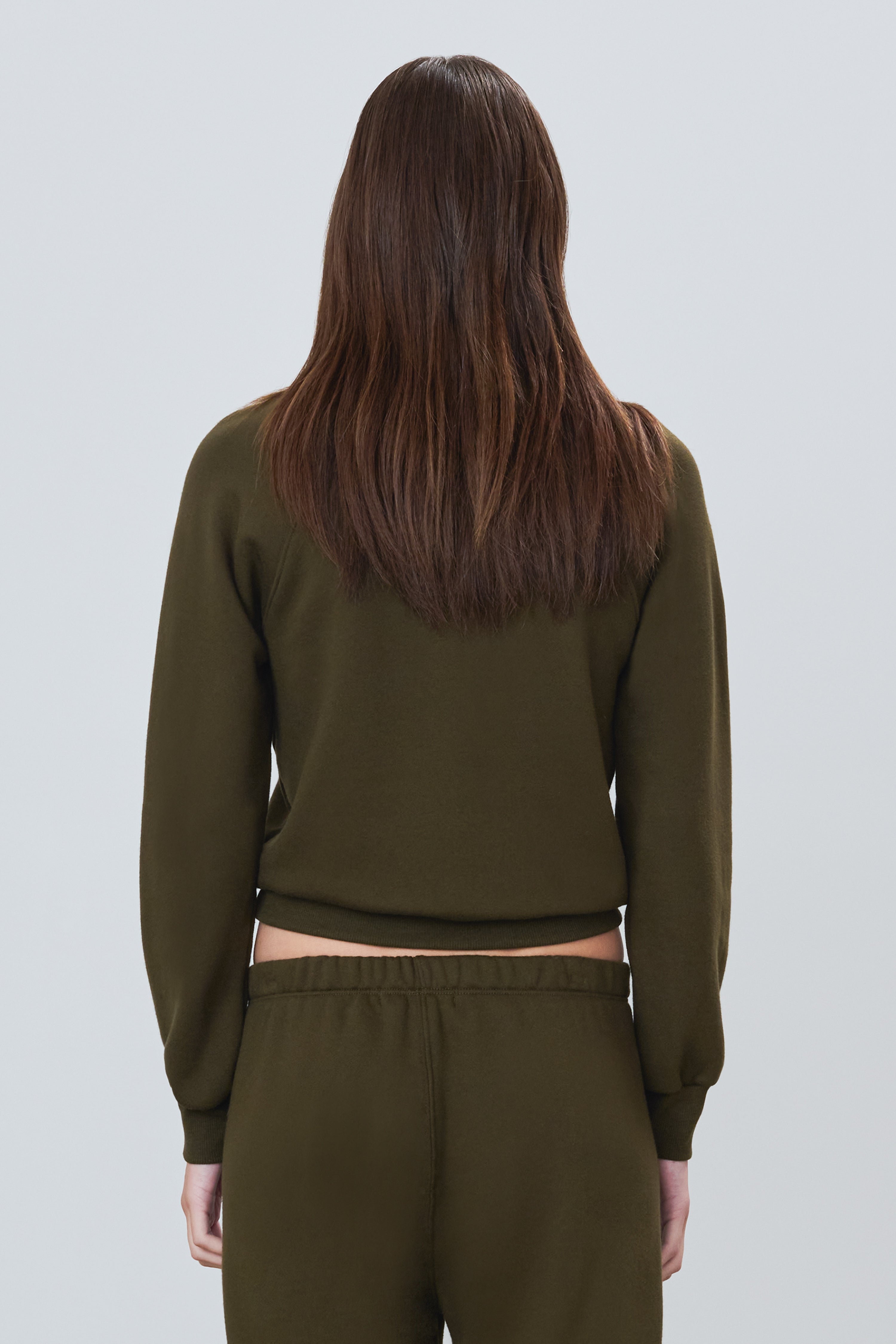 Shrunken Raglan Sweatshirt Moss