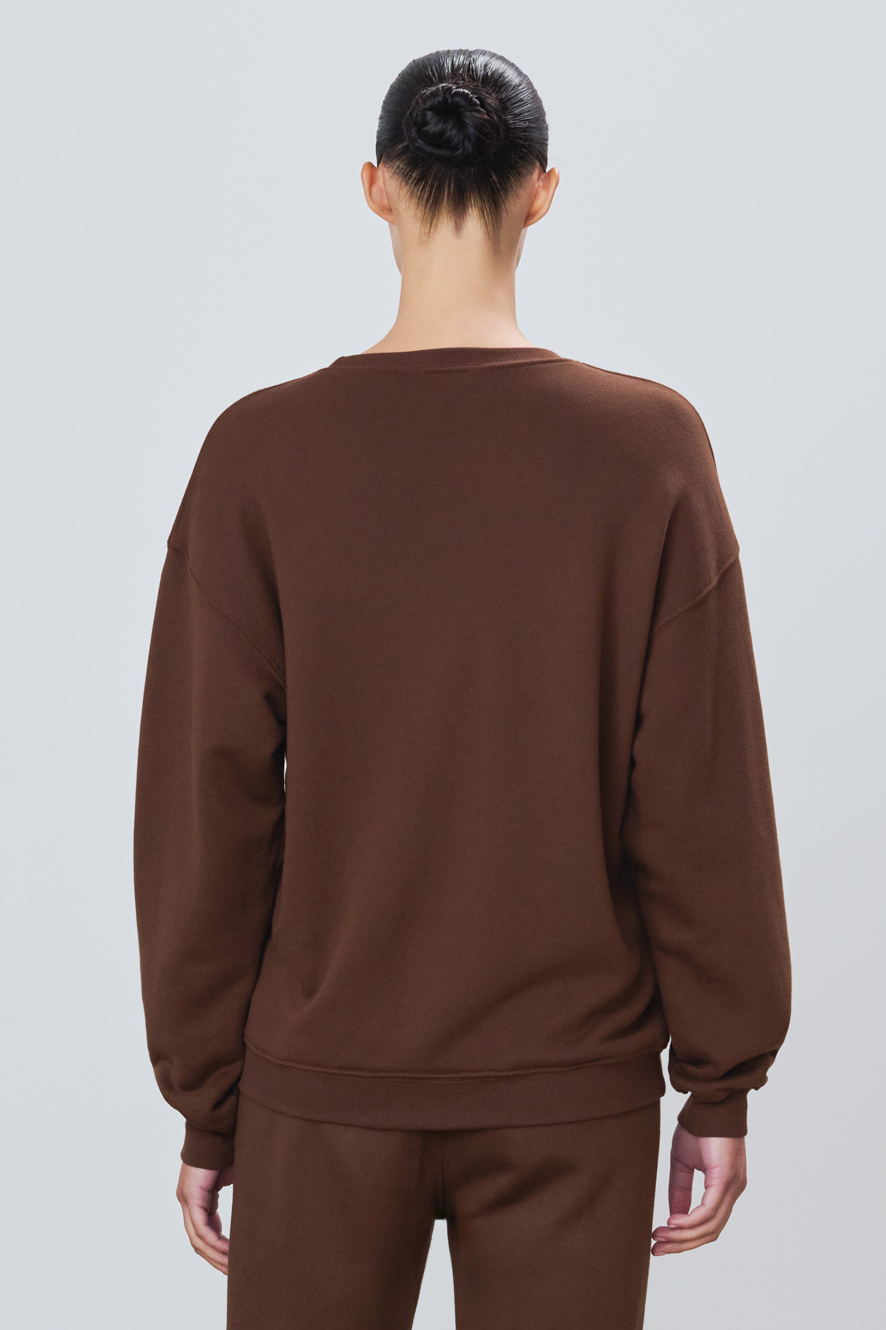 Oversized Crewneck Sweatshirt Chocolate