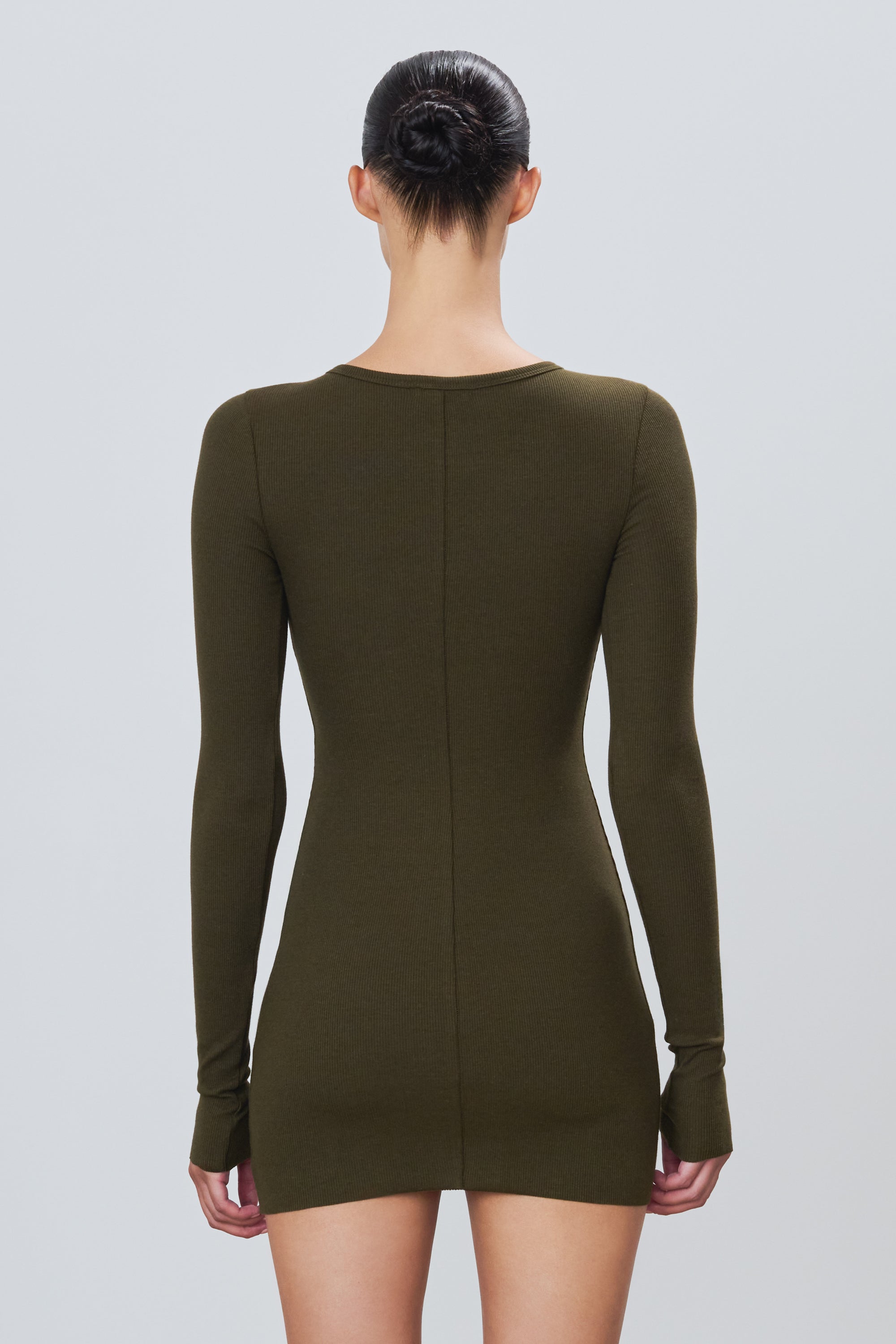 LONG SLEEVE CREWNECK MINI DRESS - ÉTERNE