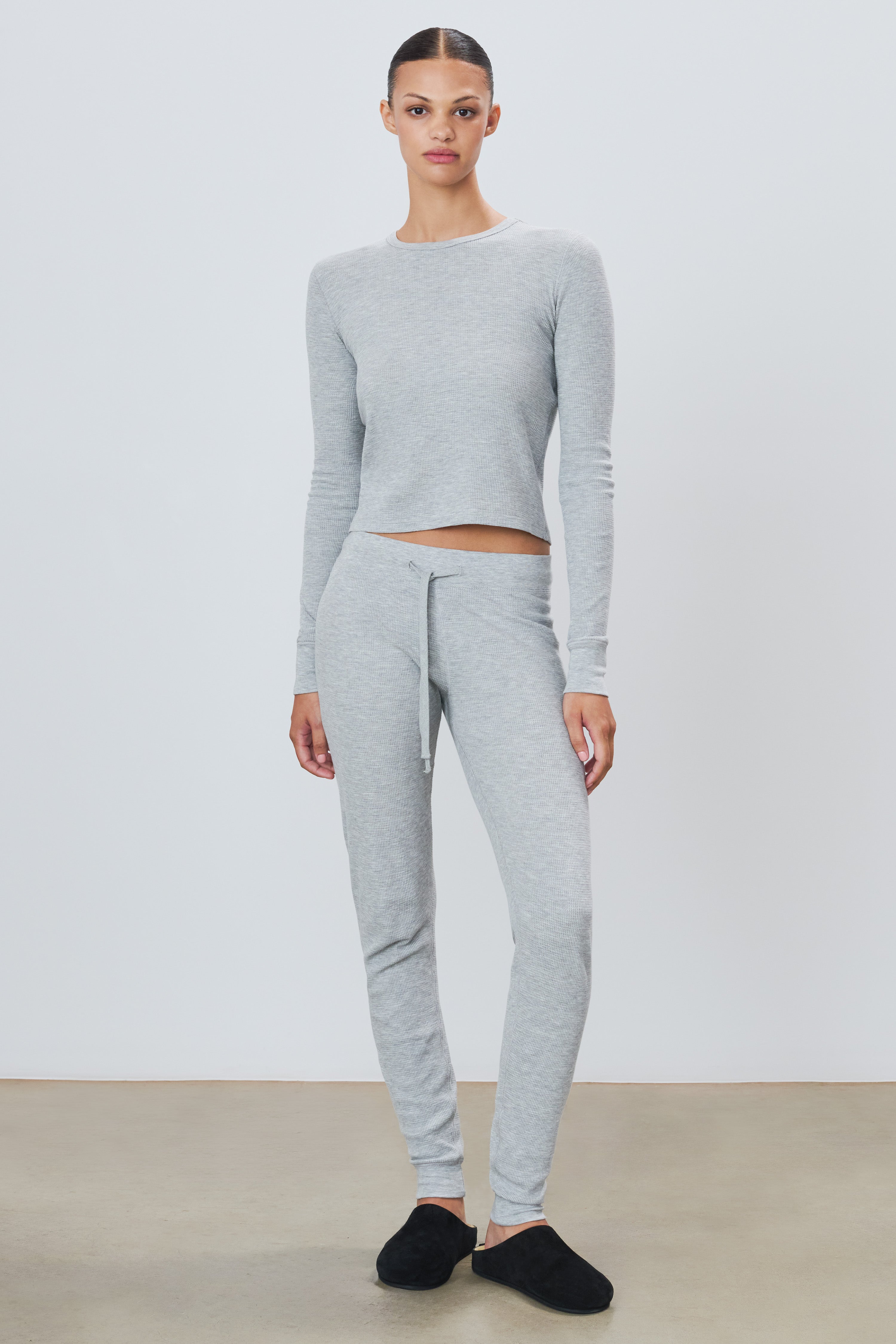 Thermal Drawstring Pant Heather Grey