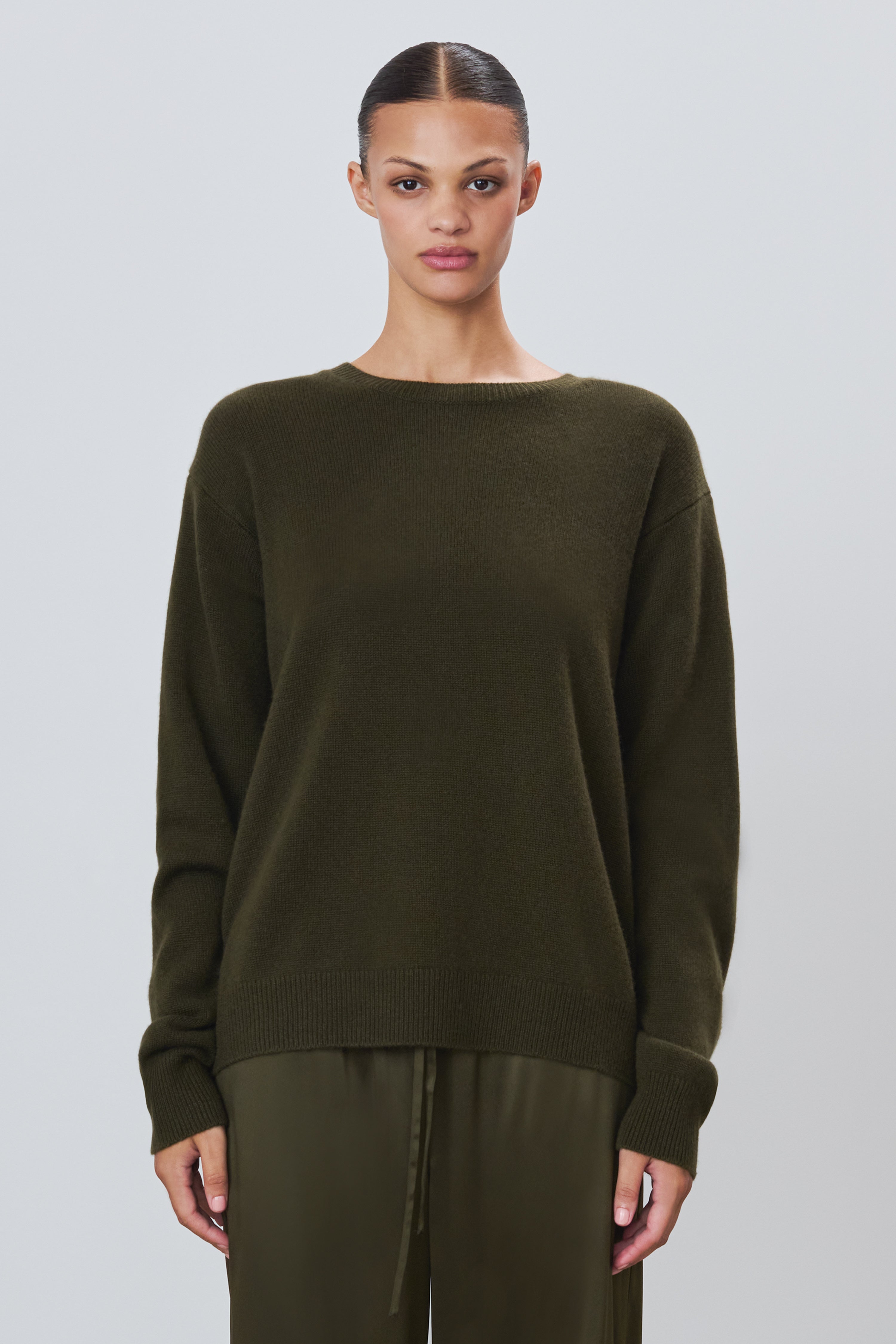 JAMES CASHMERE SWEATER MOSS