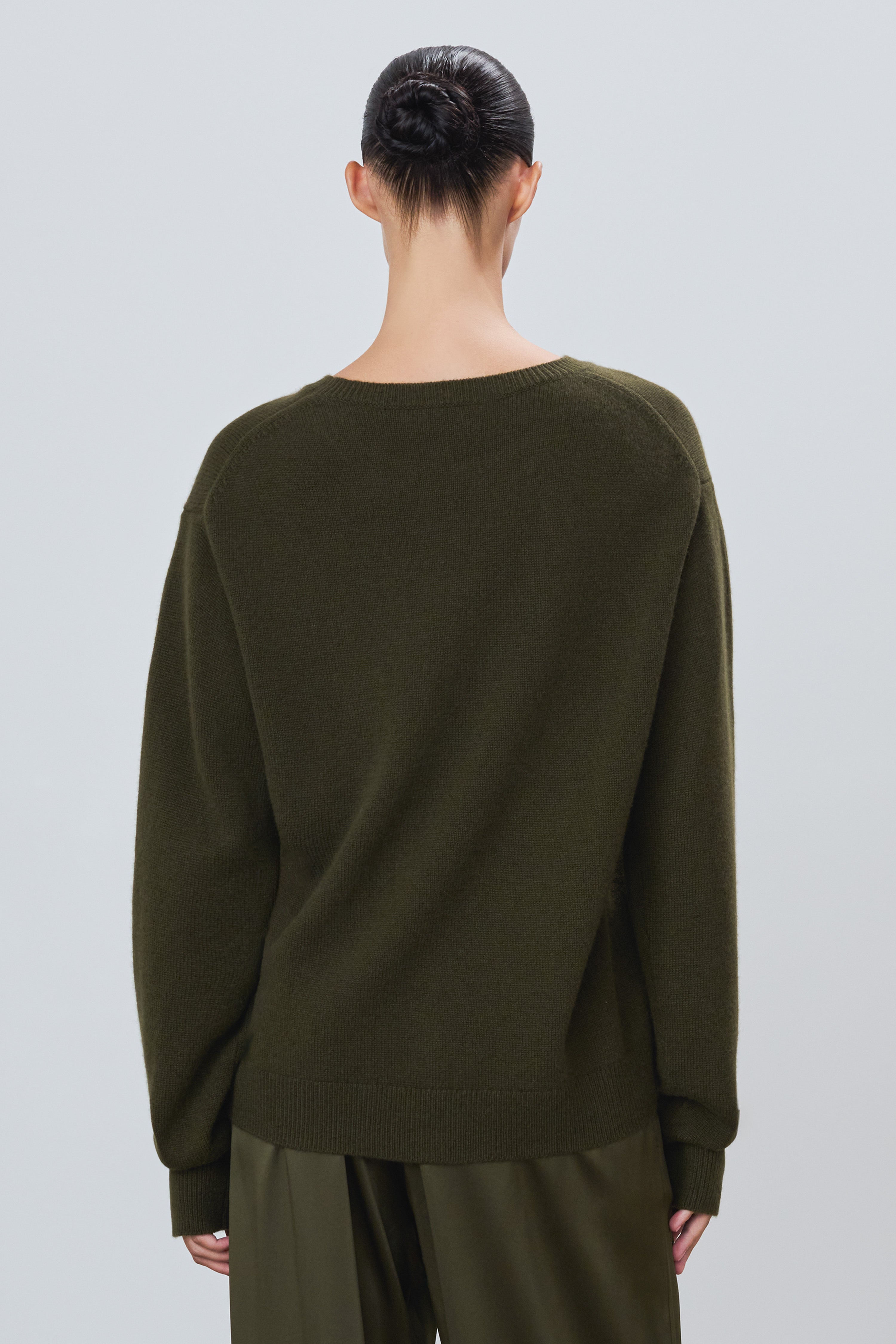 JAMES CASHMERE SWEATER MOSS