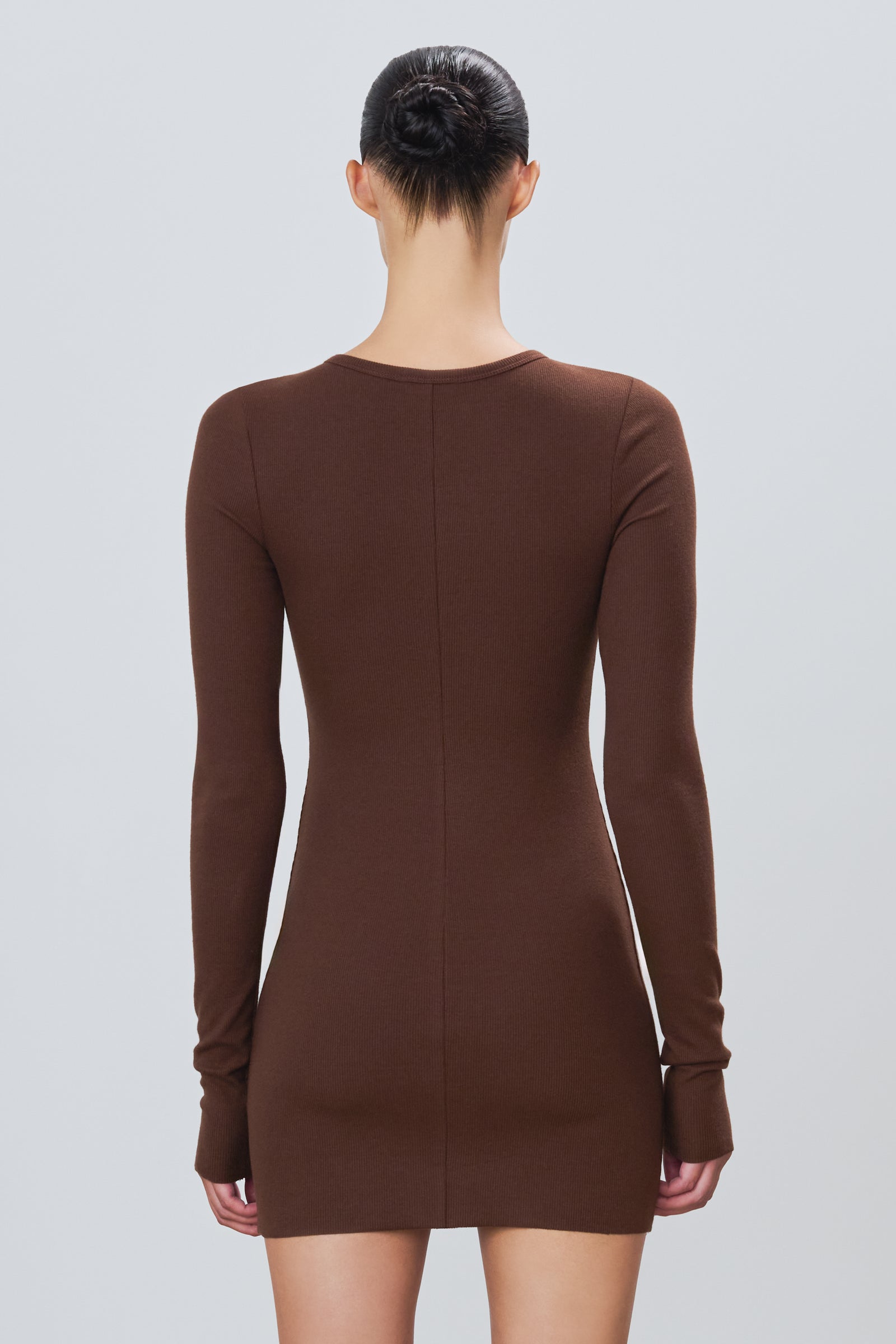 LONG SLEEVE CREWNECK MINI DRESS - ÉTERNE