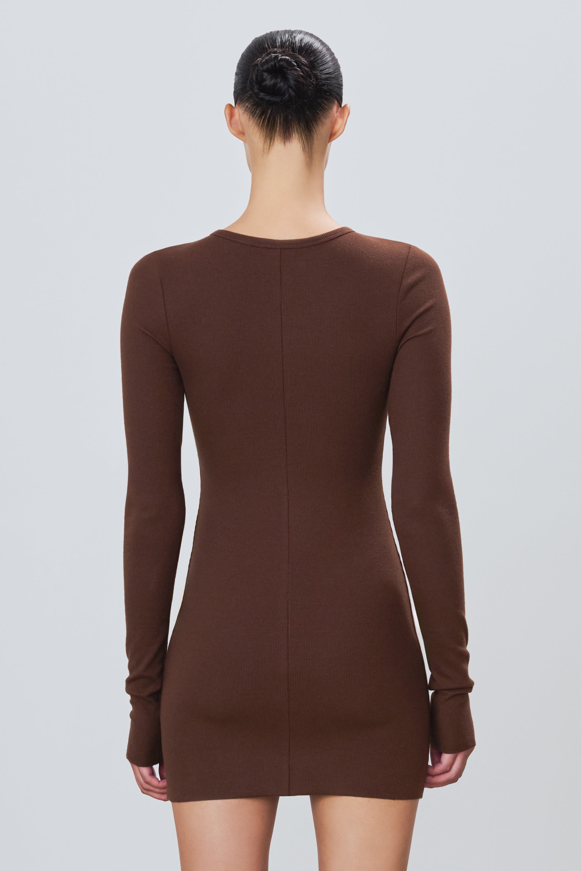 LONG SLEEVE CREWNECK MINI DRESS - ÉTERNE