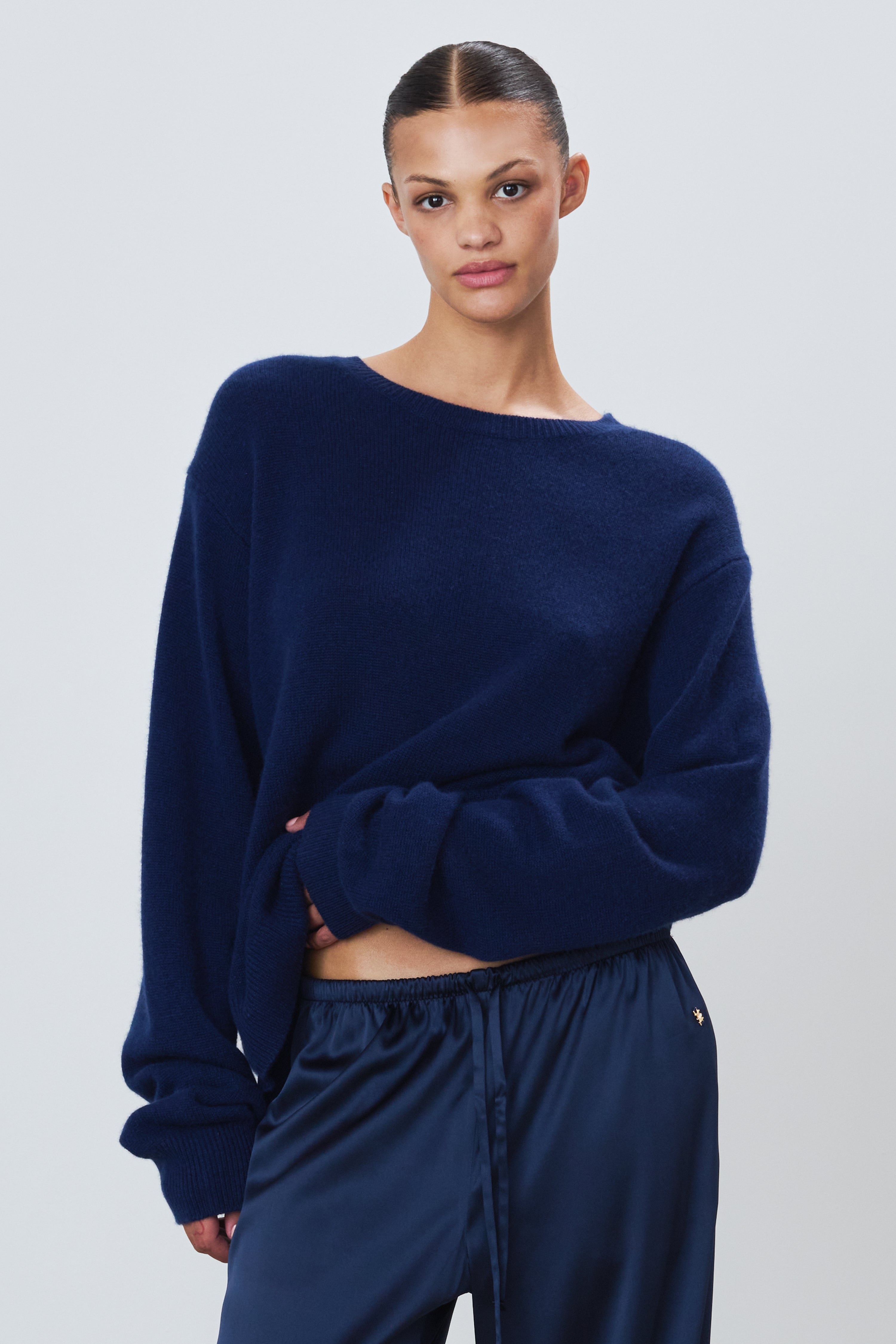 JAMES CASHMERE SWEATER NAVY