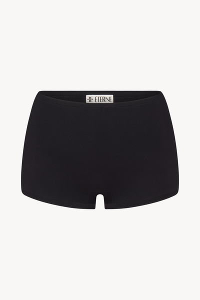 Soft Jersey High Waisted Boy Short Black