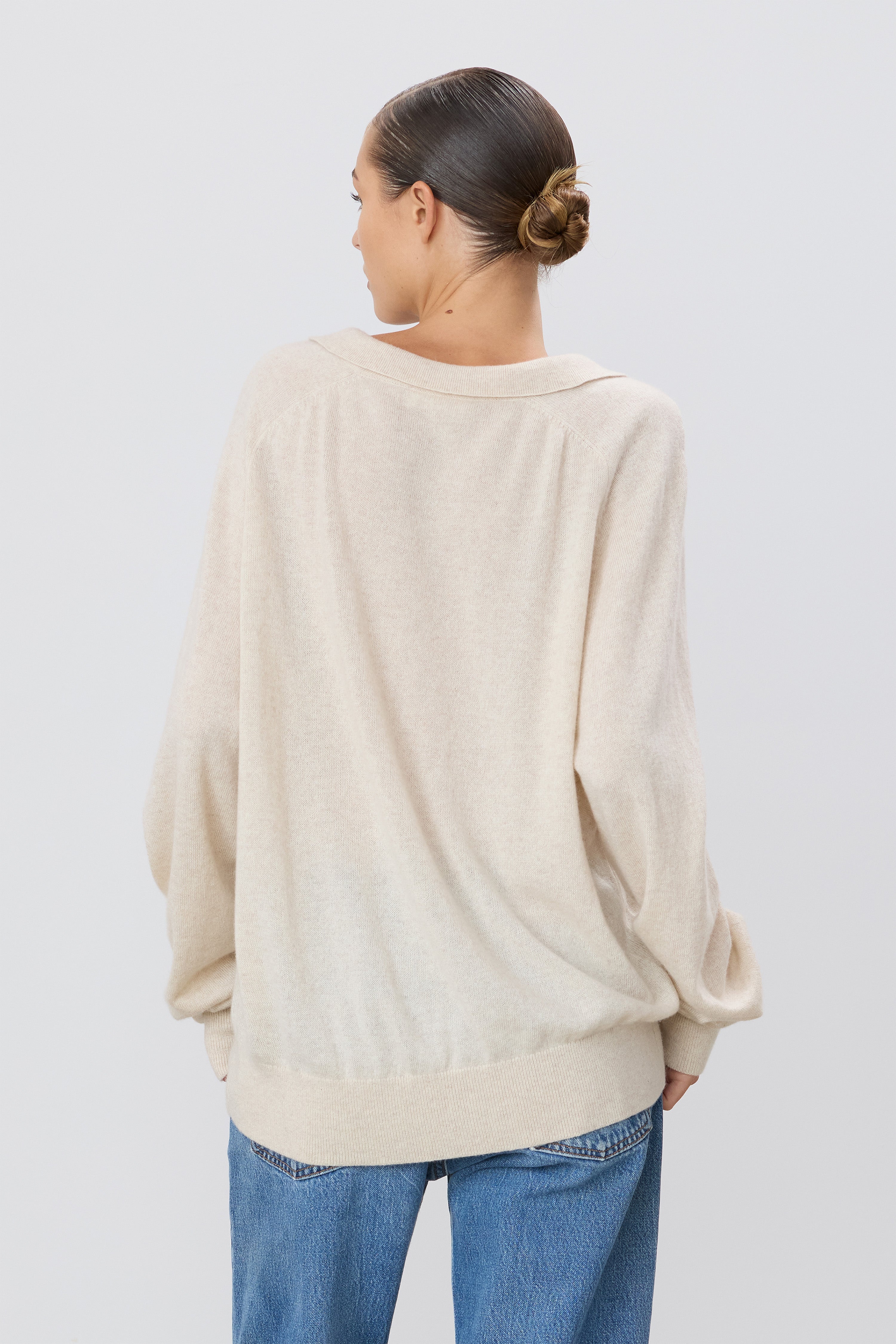 BRADY CASHMERE SWEATER HEATHER OATMEAL