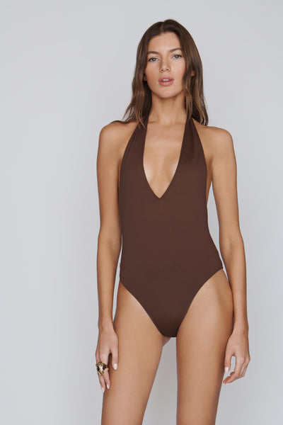 Amelia Halter One Piece Chocolate