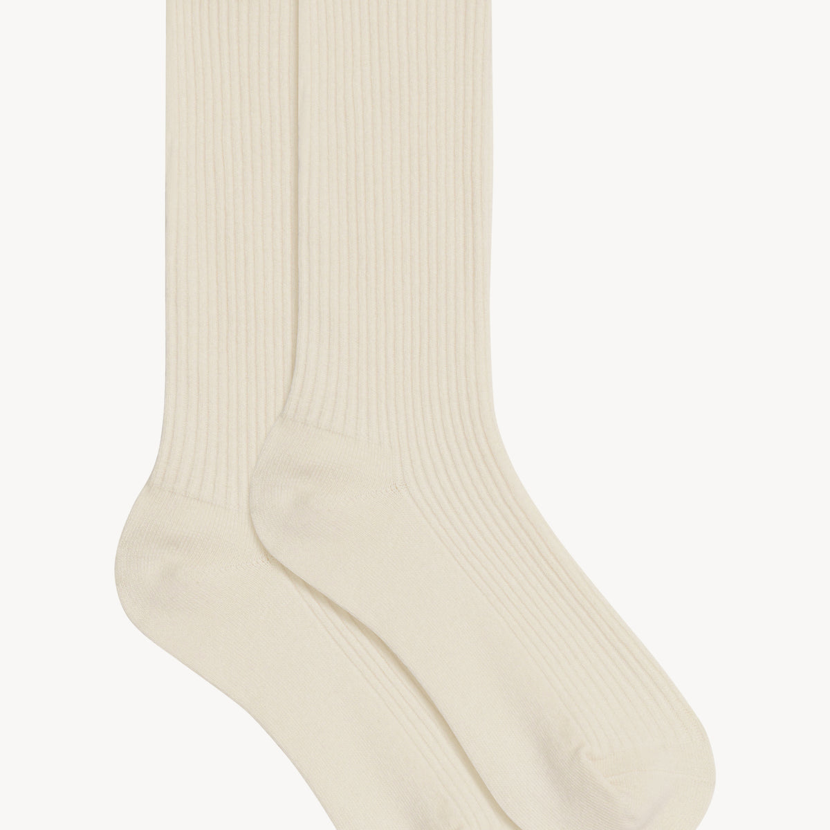 Classic Ribbed Sock | Cream