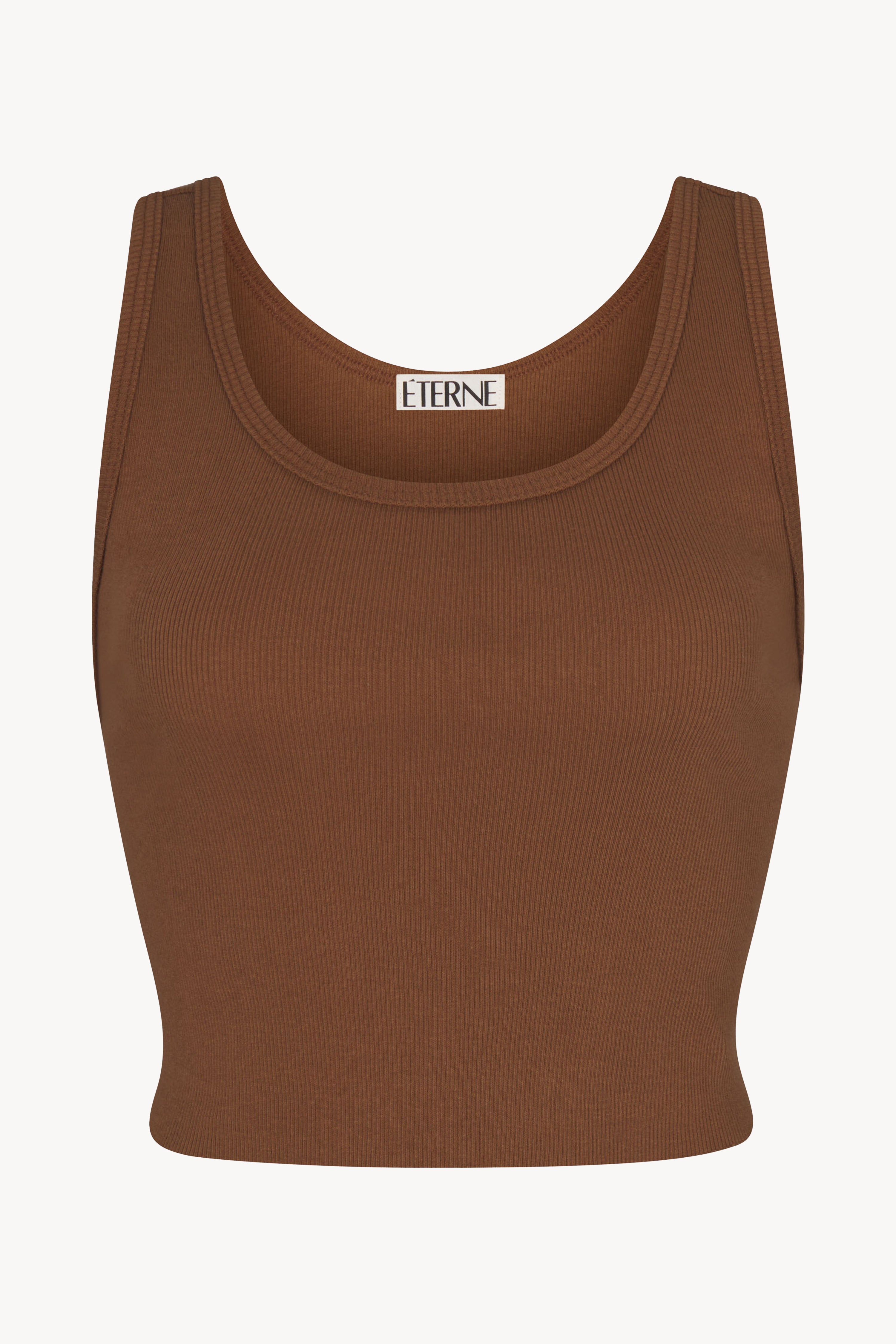 Cropped Scoop Neck Tank Earth