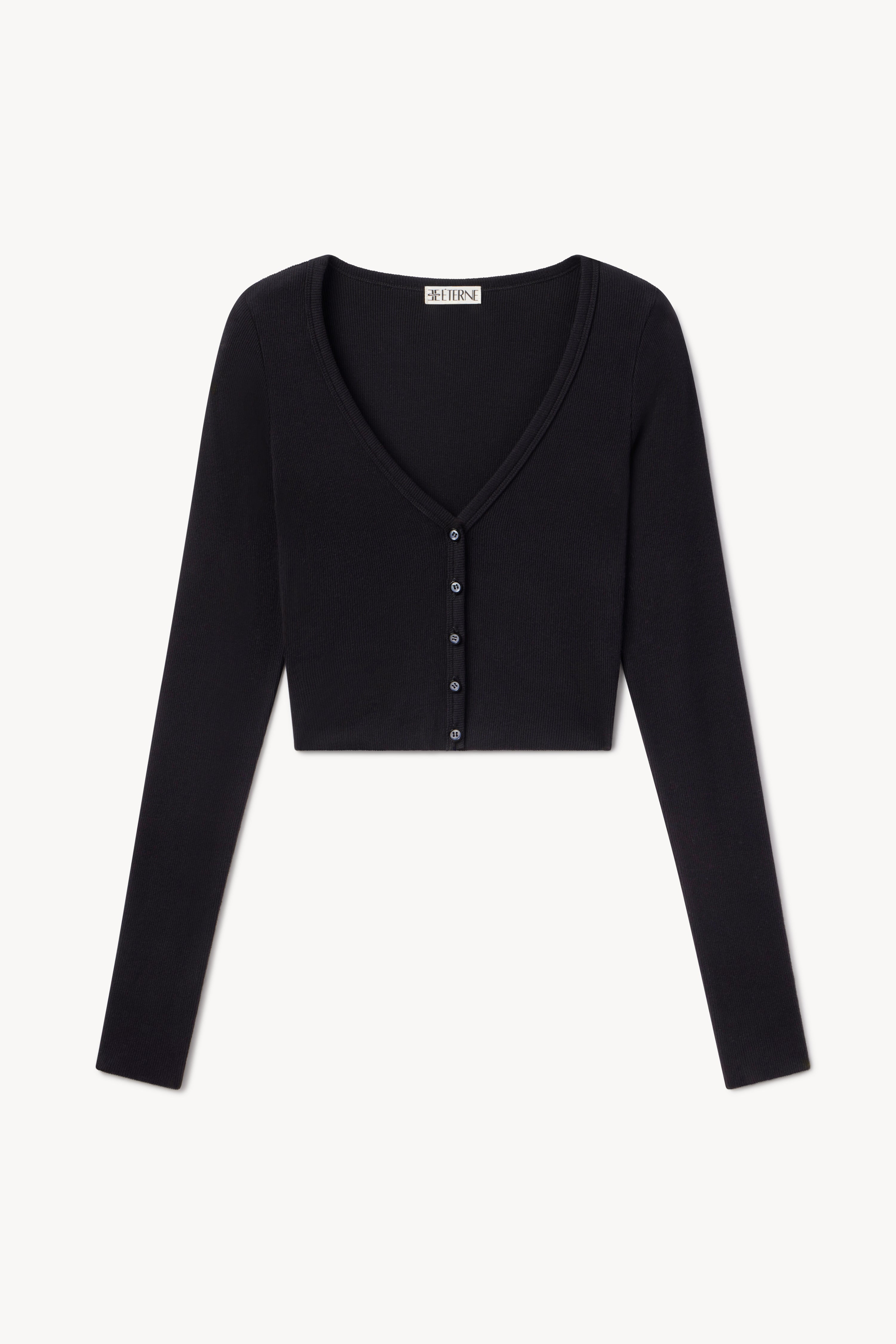 CROPPED CARDIGAN BLACK