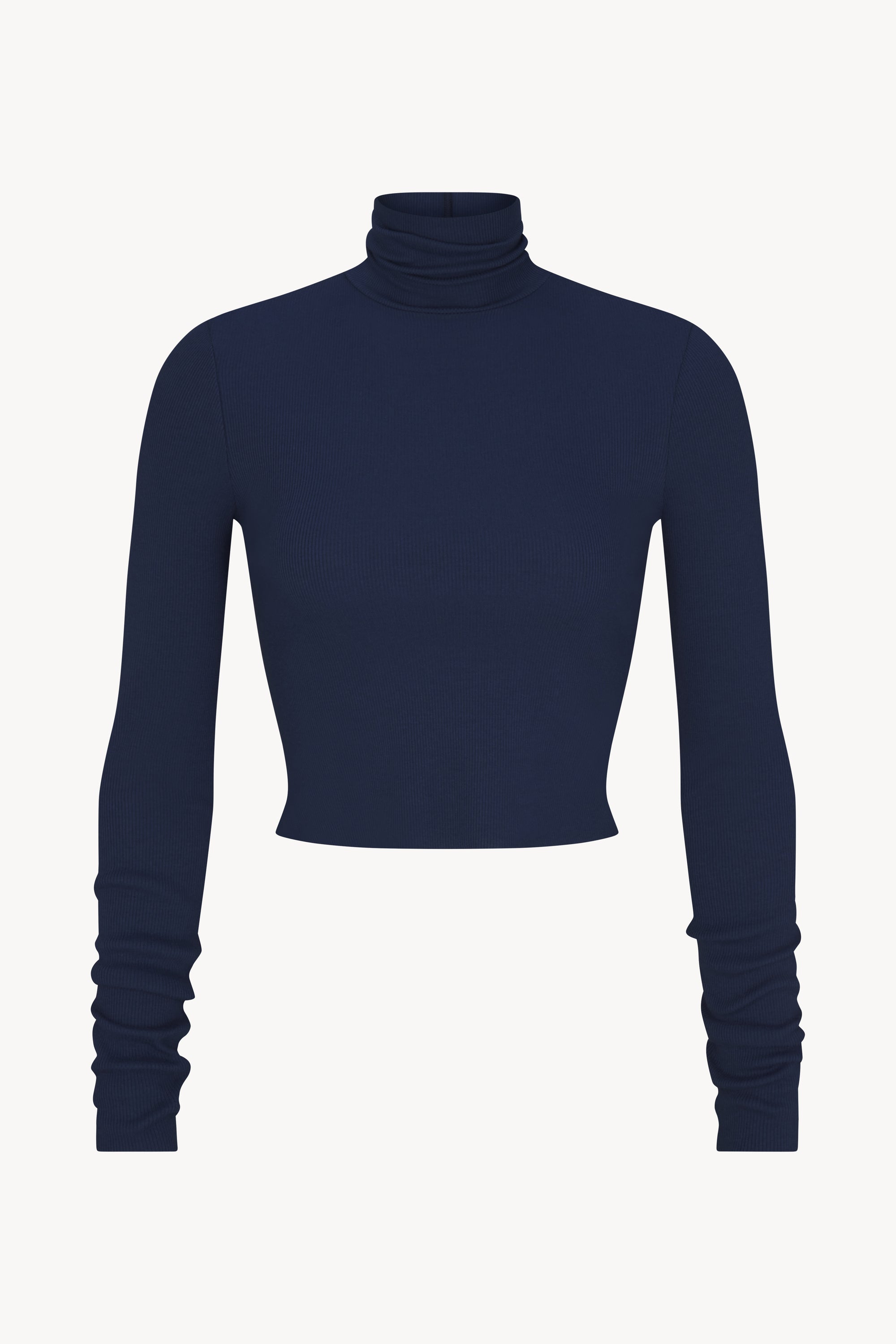 CROPPED FITTED TURTLENECK TOP - ÉTERNE