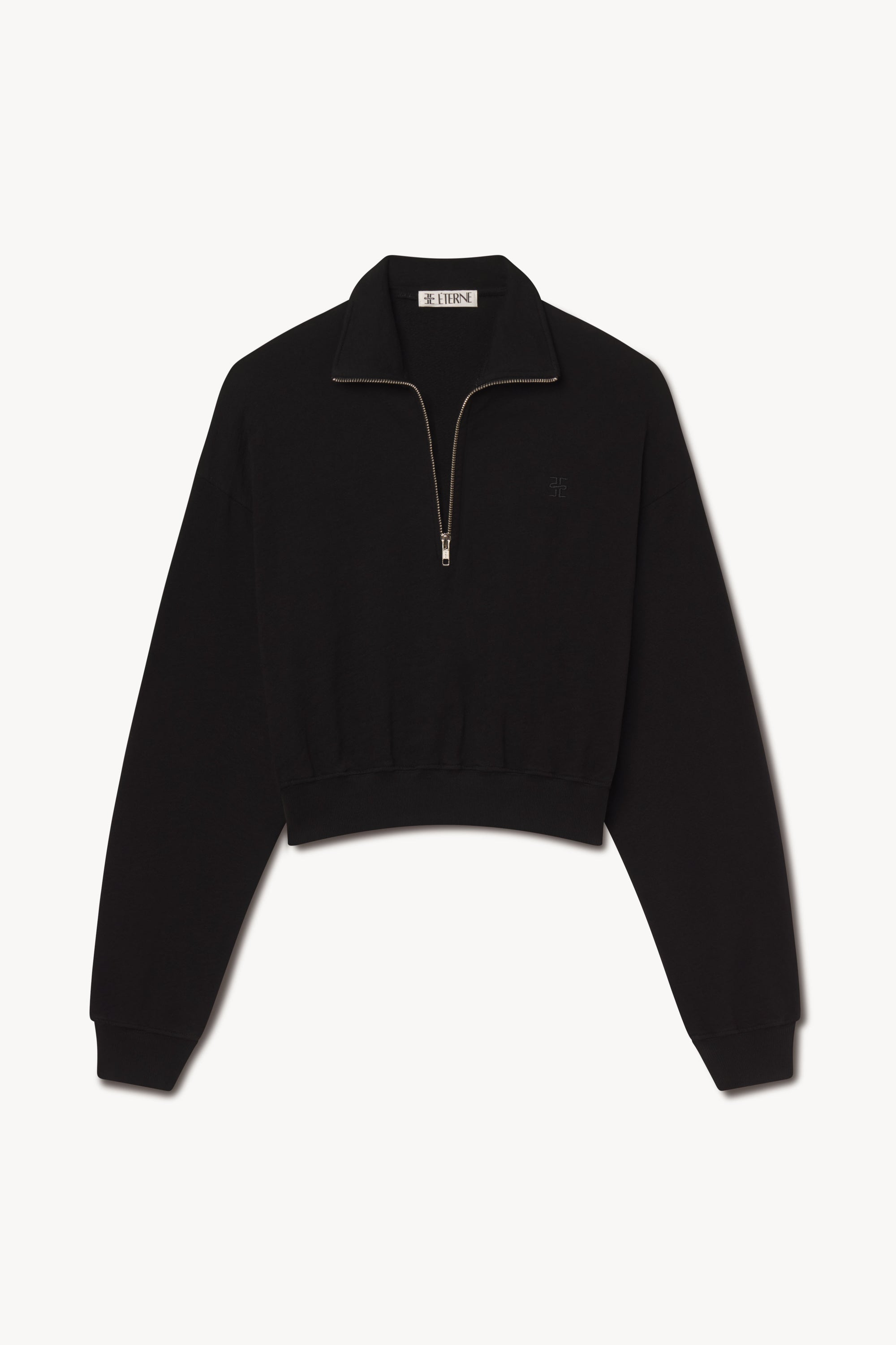 CROPPED HALF-ZIP SWEATSHIRT - ÉTERNE