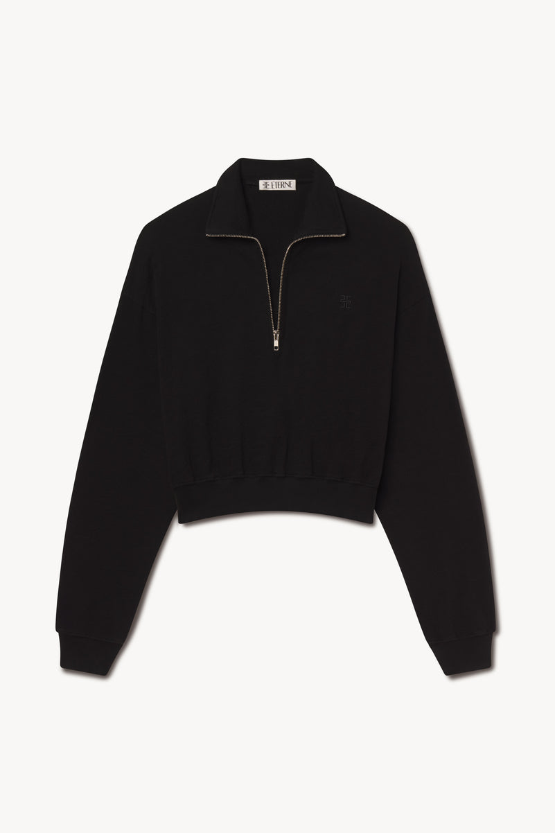 CROPPED HALF-ZIP SWEATSHIRT - ÉTERNE
