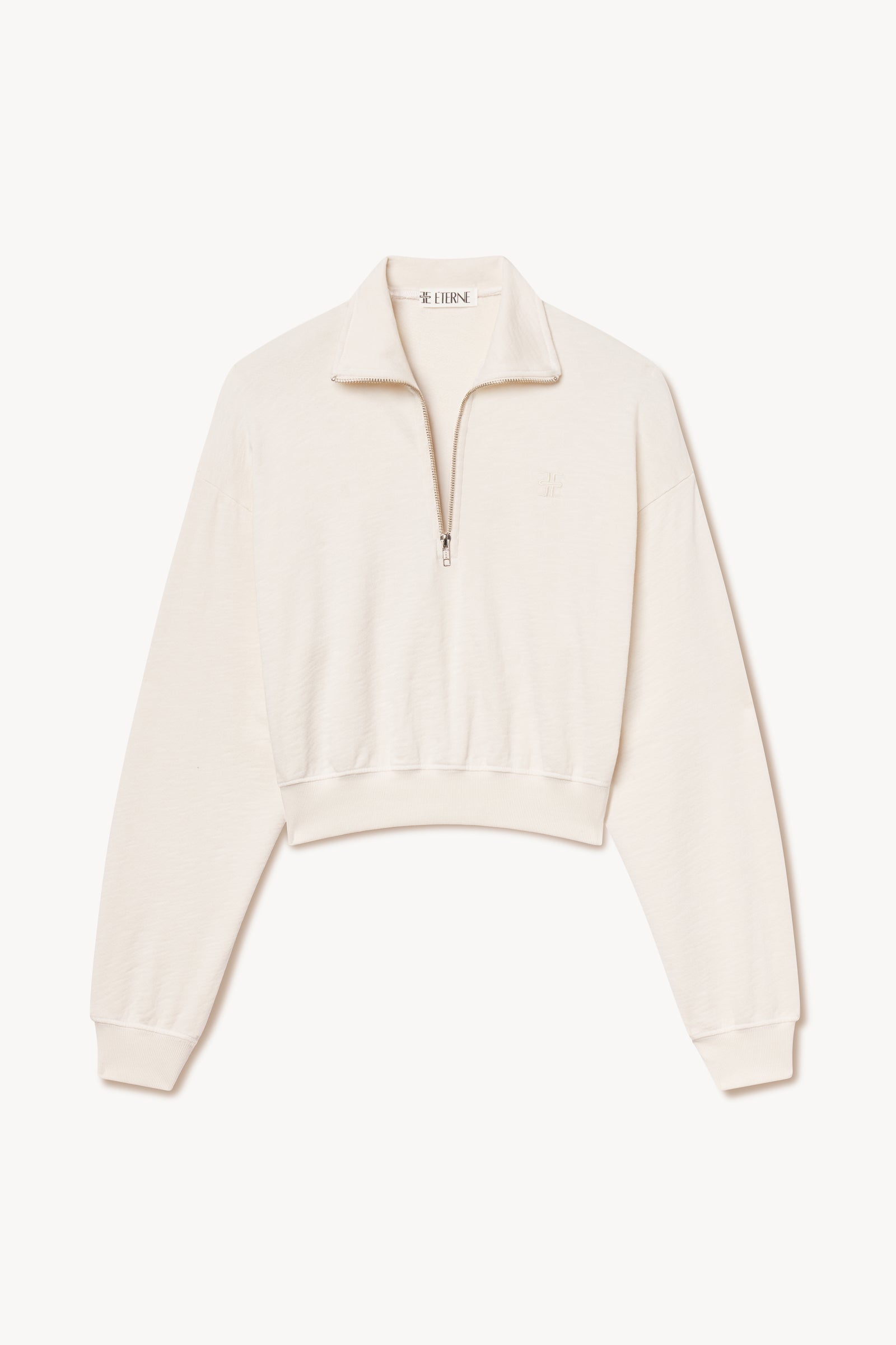 CROPPED HALF-ZIP SWEATSHIRT - ÉTERNE
