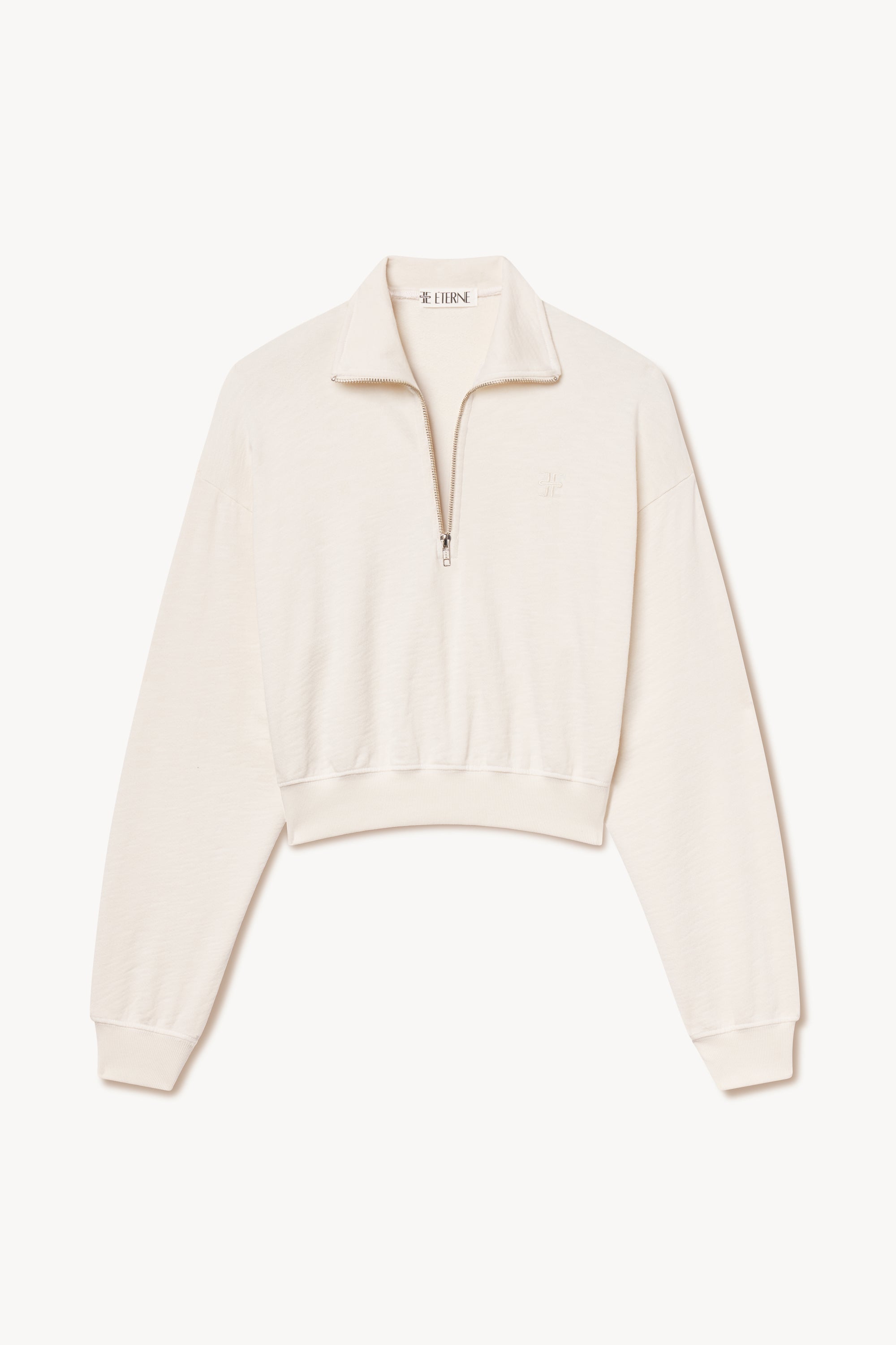 CROPPED HALF-ZIP SWEATSHIRT - ÉTERNE