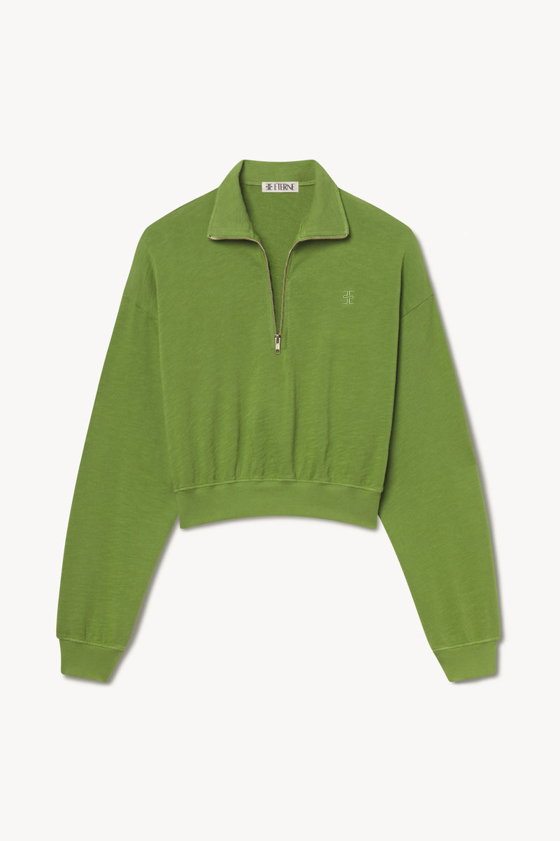 CROPPED HALF-ZIP SWEATSHIRT - ÉTERNE