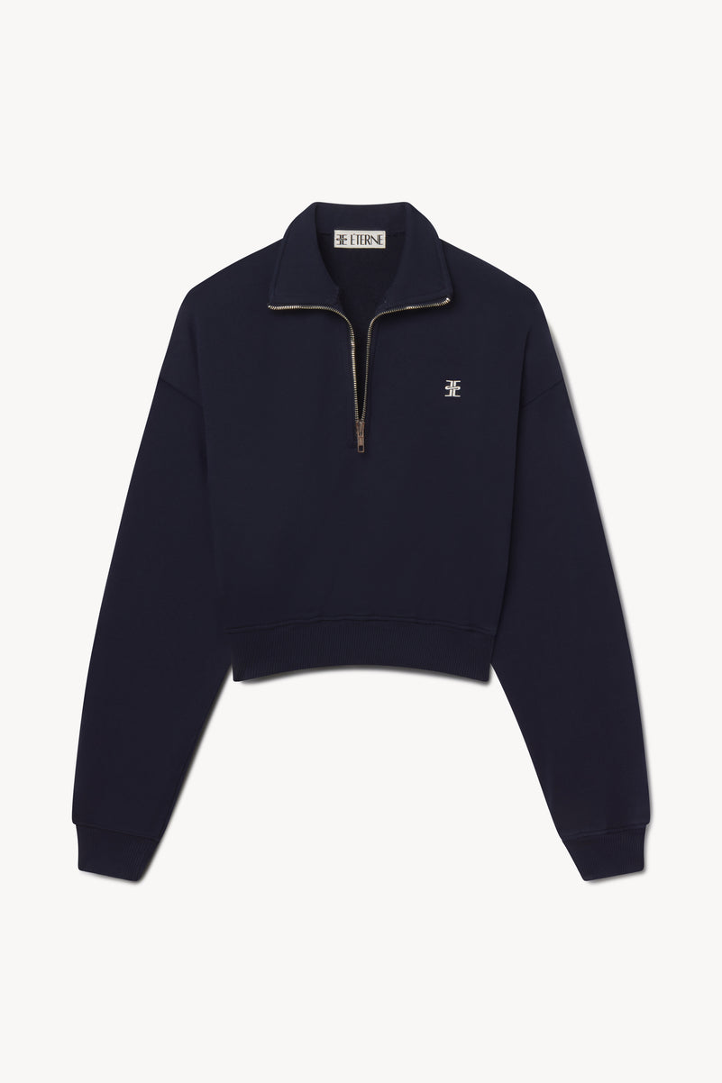 CROPPED HALF-ZIP SWEATSHIRT - ÉTERNE