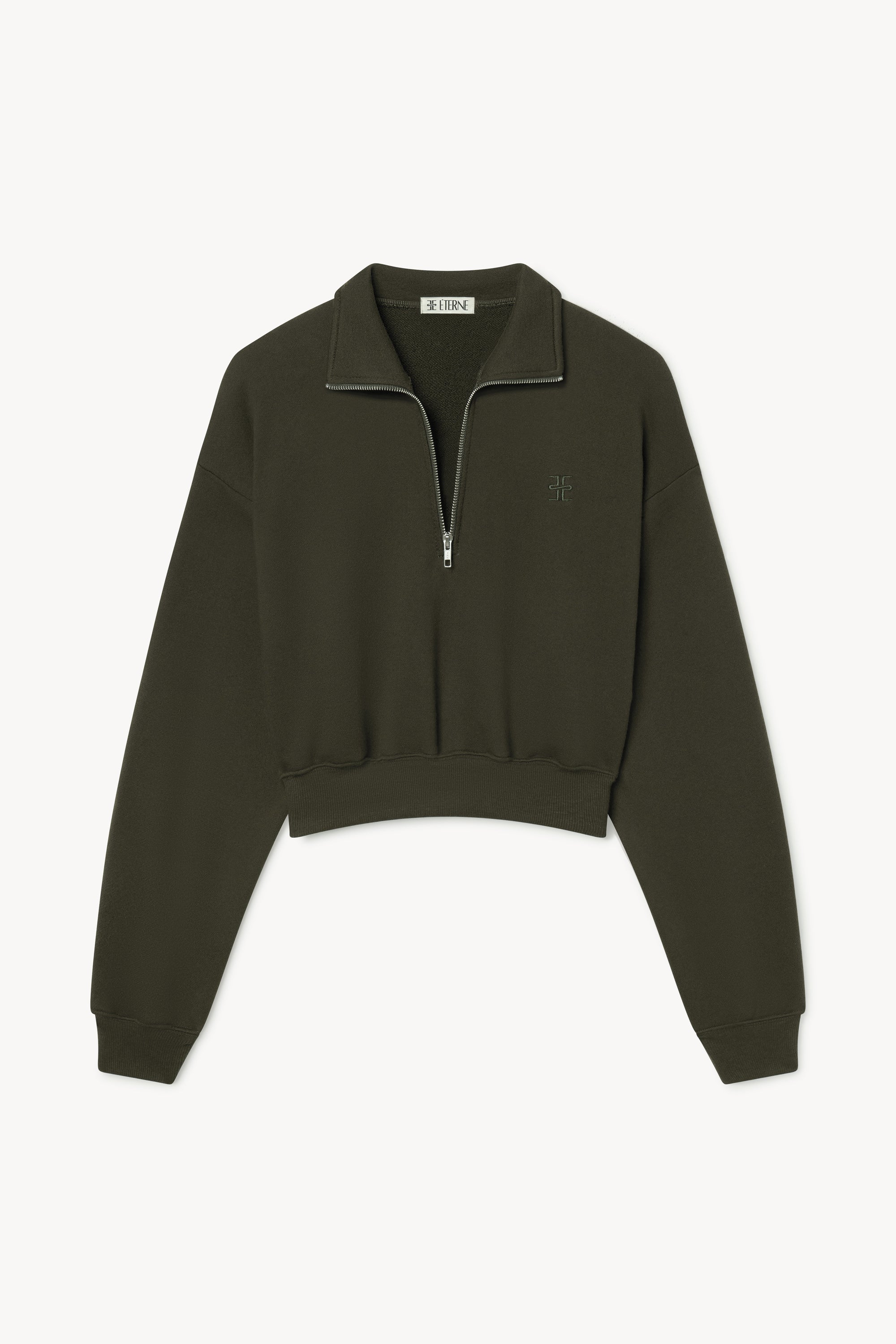 CROPPED HALF-ZIP SWEATSHIRT - ÉTERNE