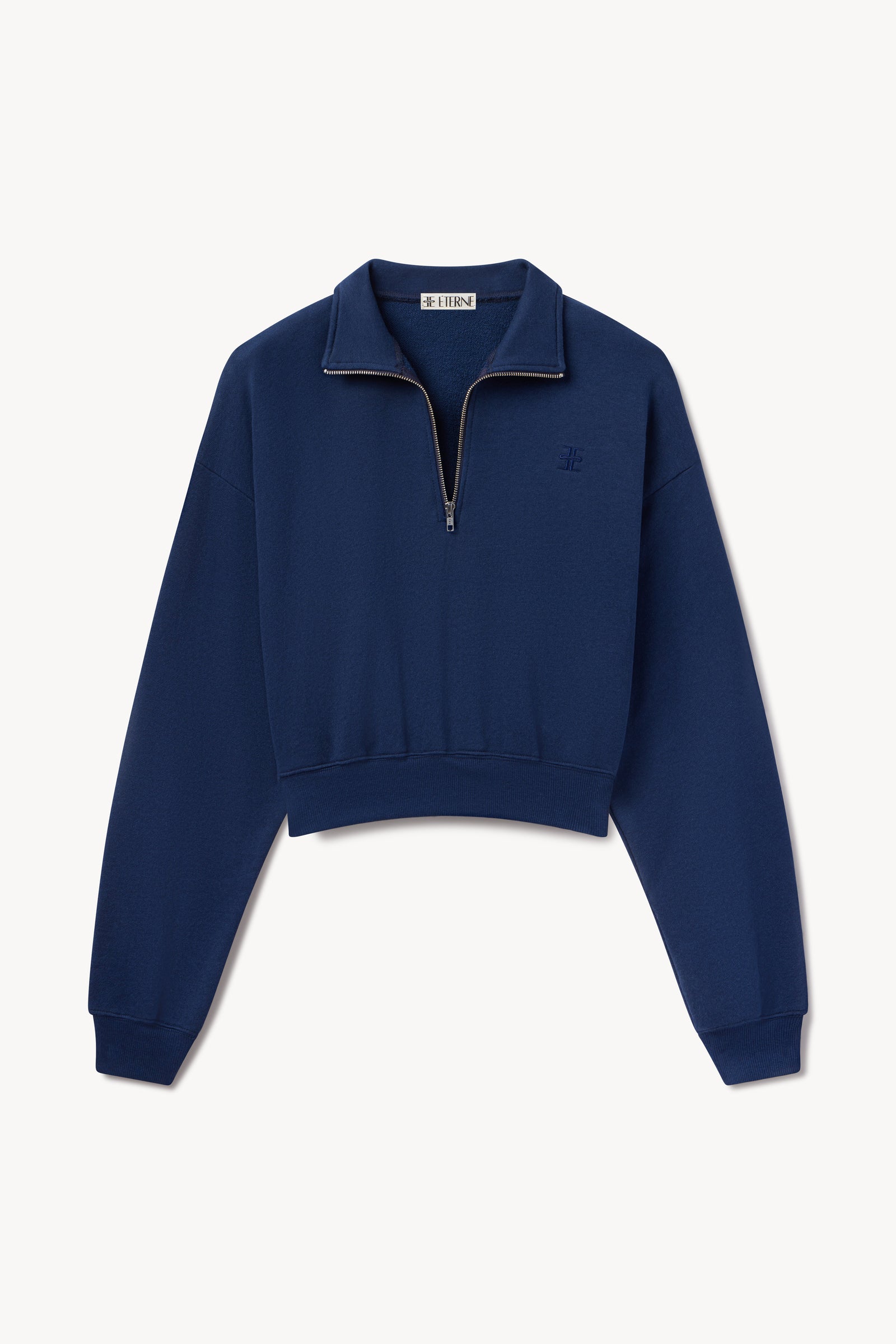 CROPPED HALF-ZIP SWEATSHIRT - ÉTERNE