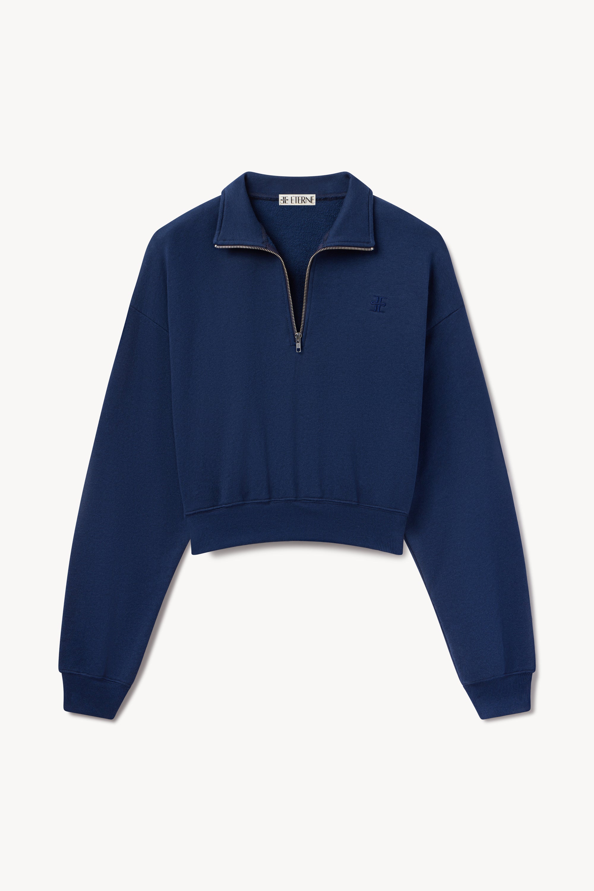 CROPPED HALF-ZIP SWEATSHIRT - ÉTERNE
