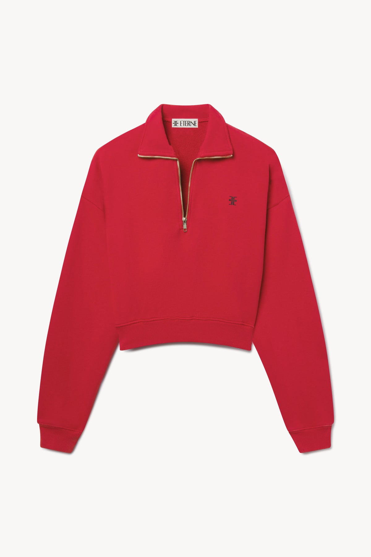 CROPPED HALF-ZIP SWEATSHIRT - ÉTERNE