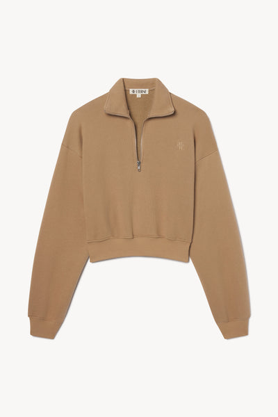 ÉTERNE CROPPED HALF-ZIP SWEATSHIRT