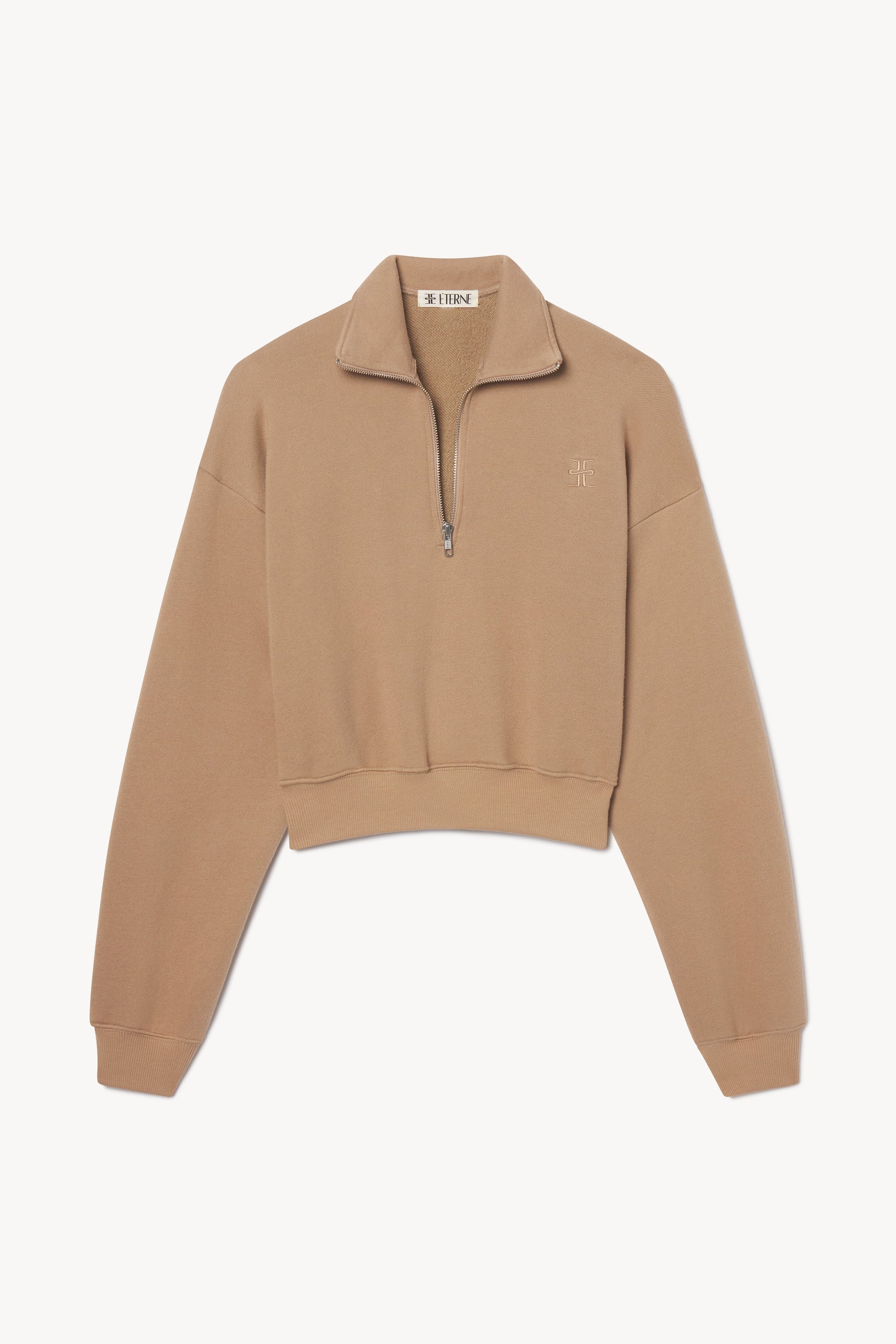 CROPPED HALF-ZIP SWEATSHIRT - ÉTERNE