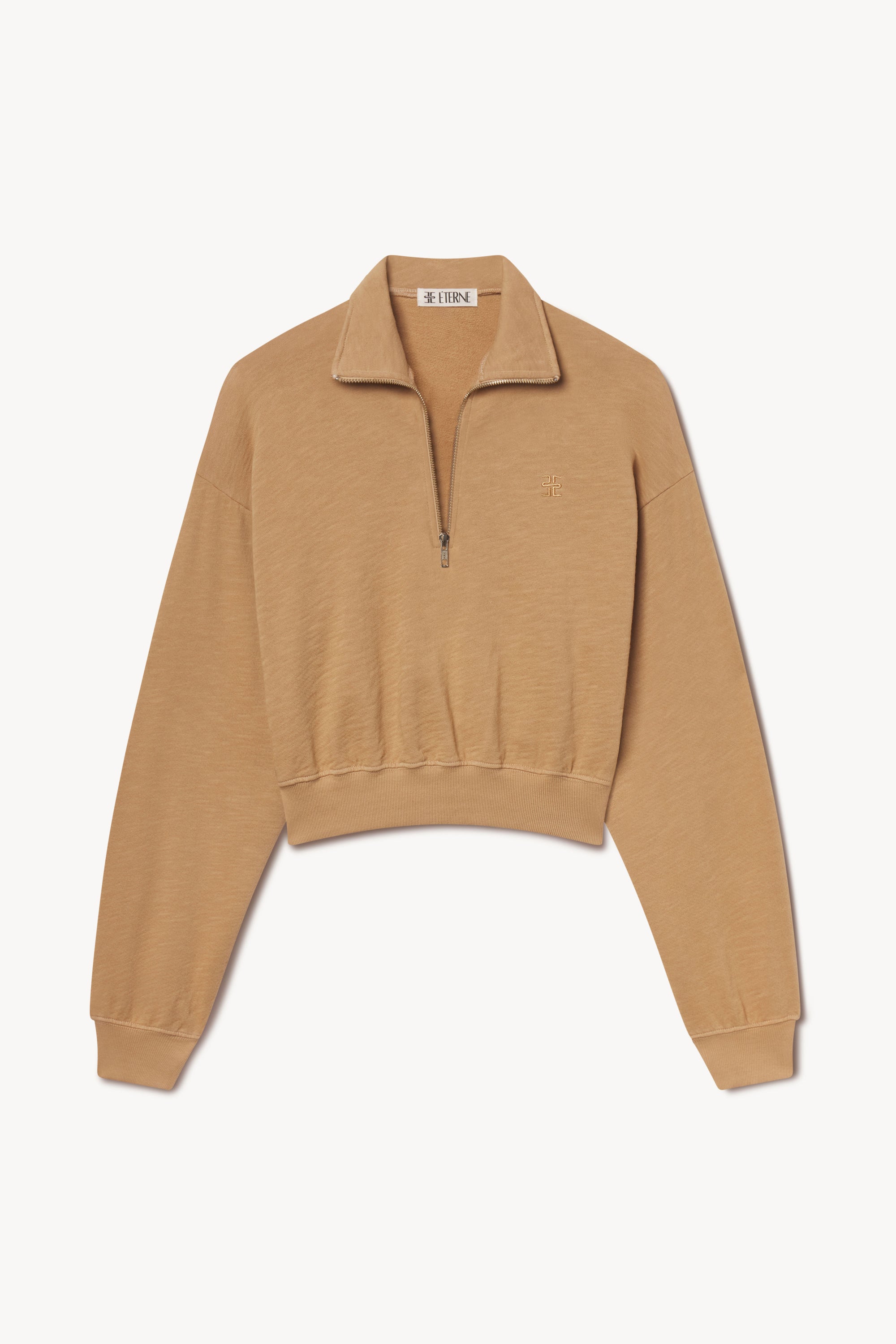 CROPPED HALF-ZIP SWEATSHIRT - ÉTERNE