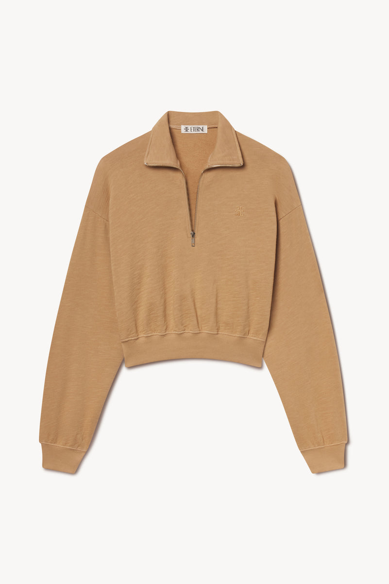 CROPPED HALF-ZIP SWEATSHIRT - ÉTERNE