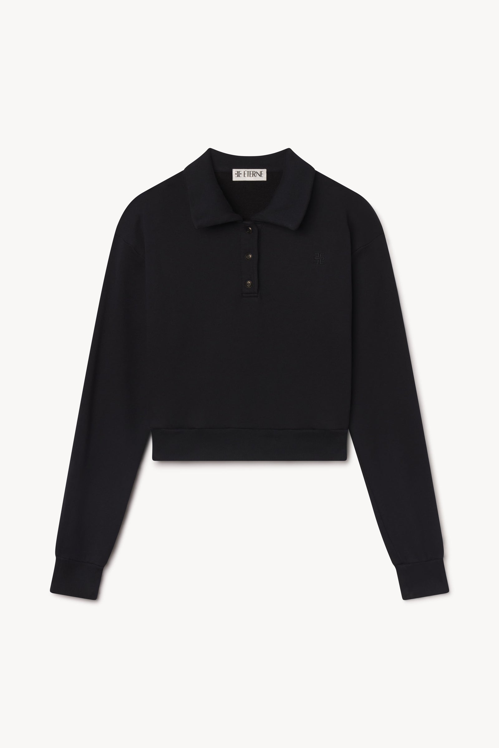 CROPPED POLO SWEATSHIRT