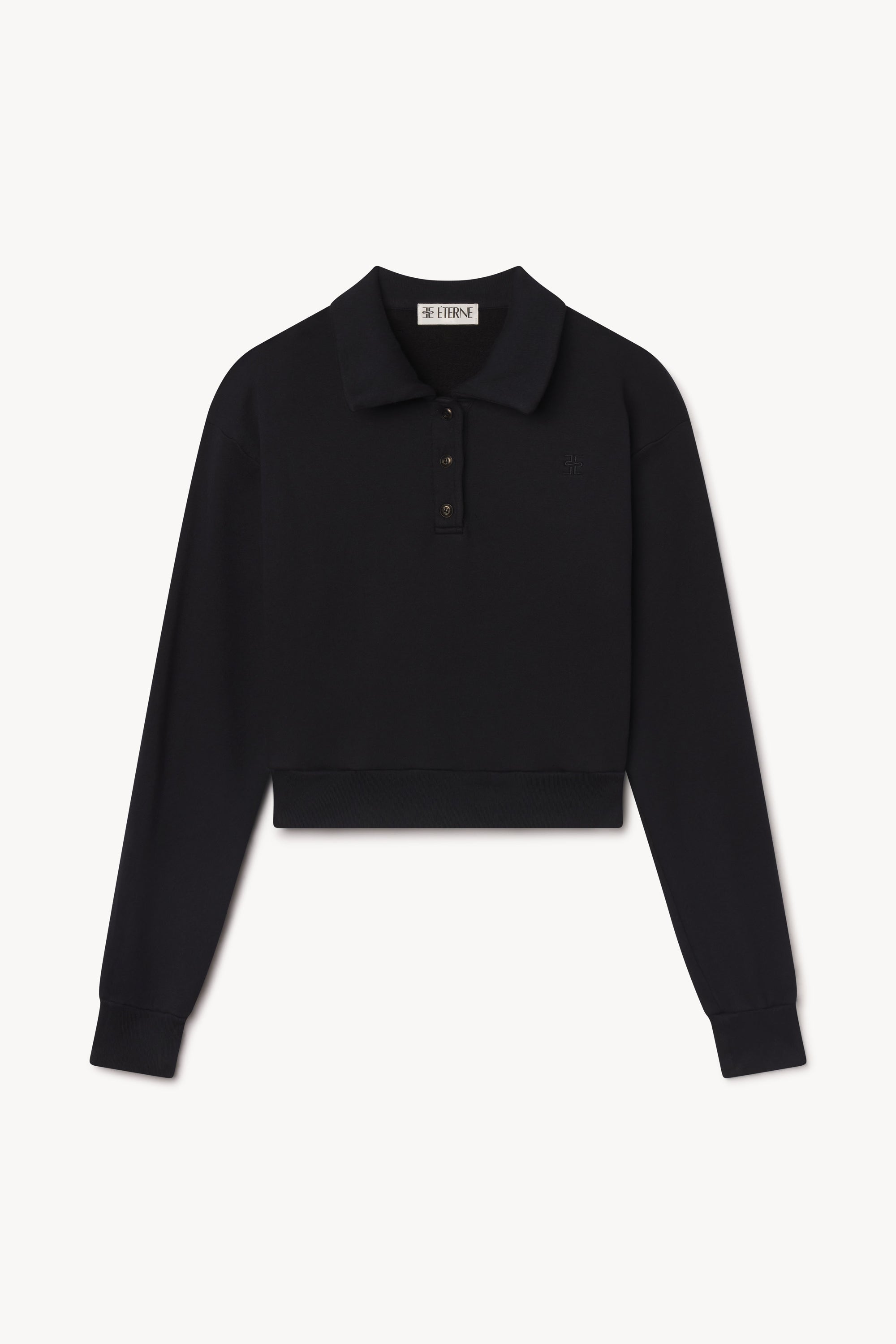 CROPPED POLO SWEATSHIRT