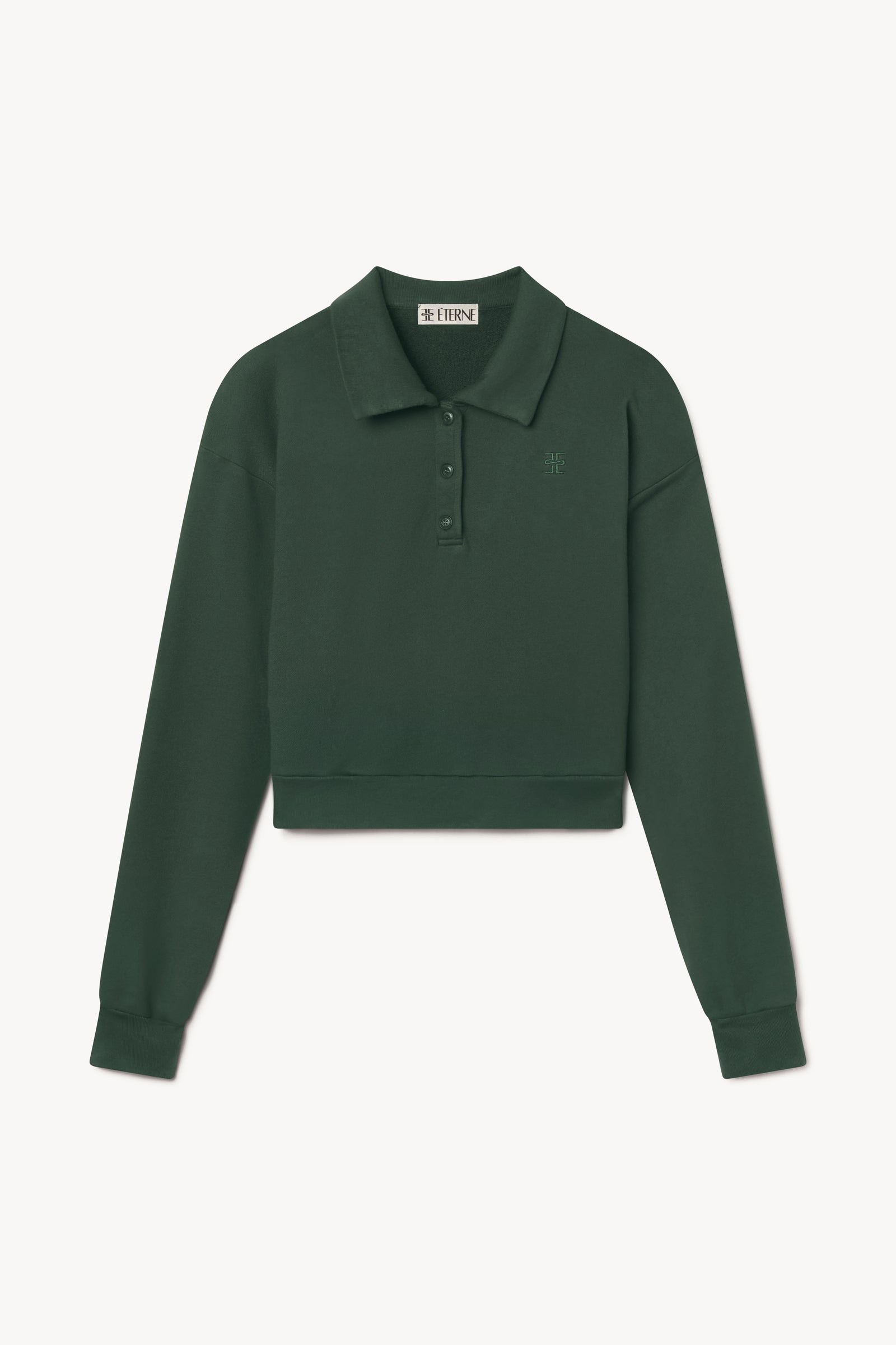CROPPED POLO SWEATSHIRT