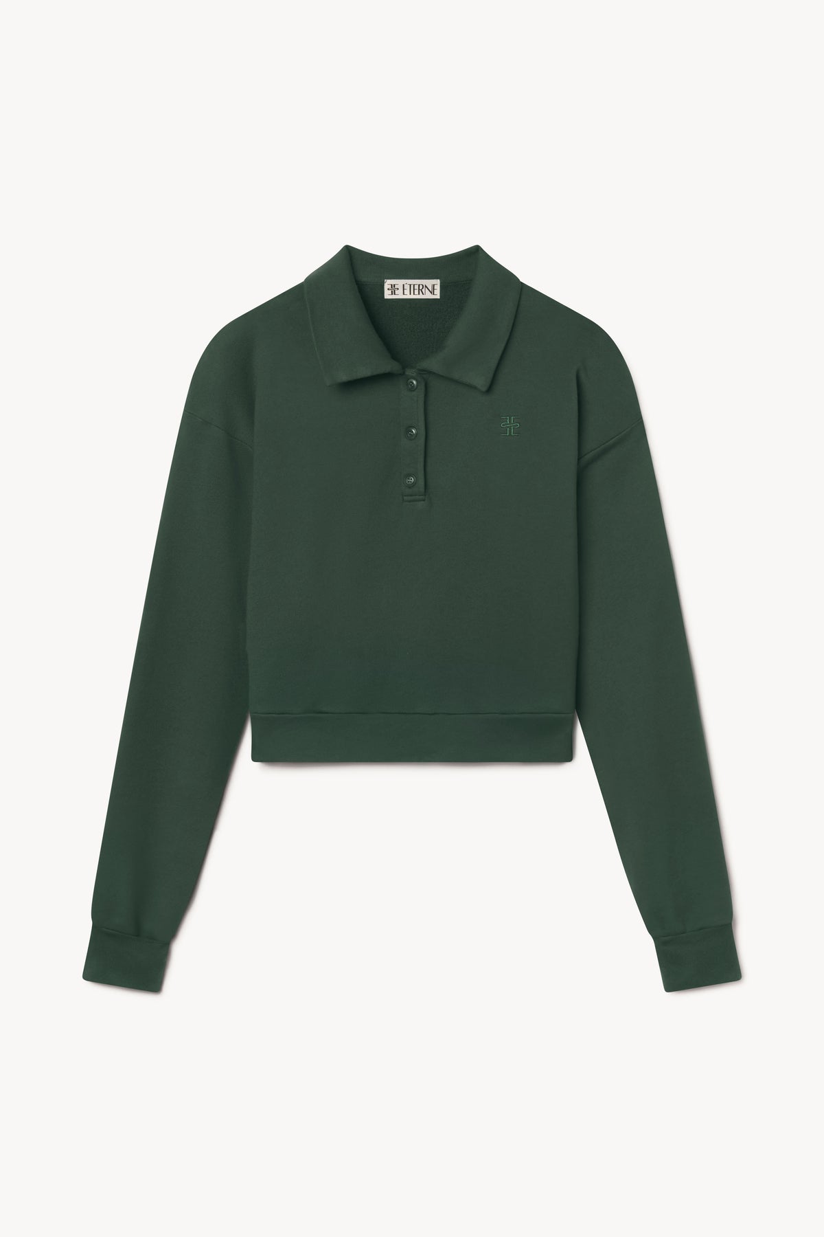 CROPPED POLO SWEATSHIRT
