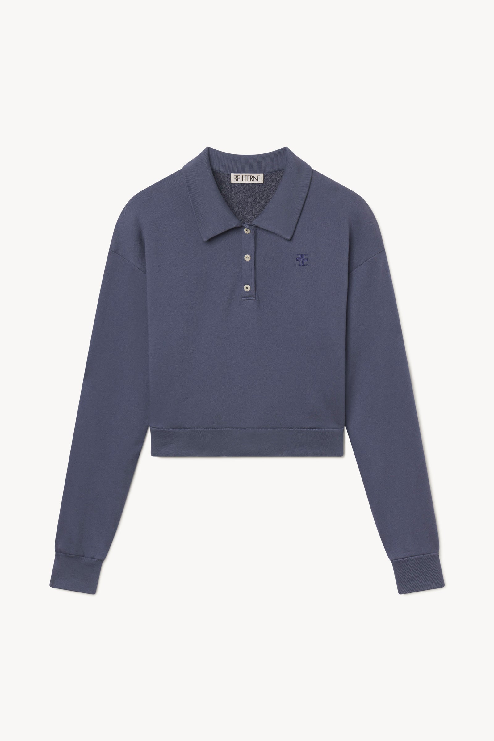 CROPPED POLO SWEATSHIRT