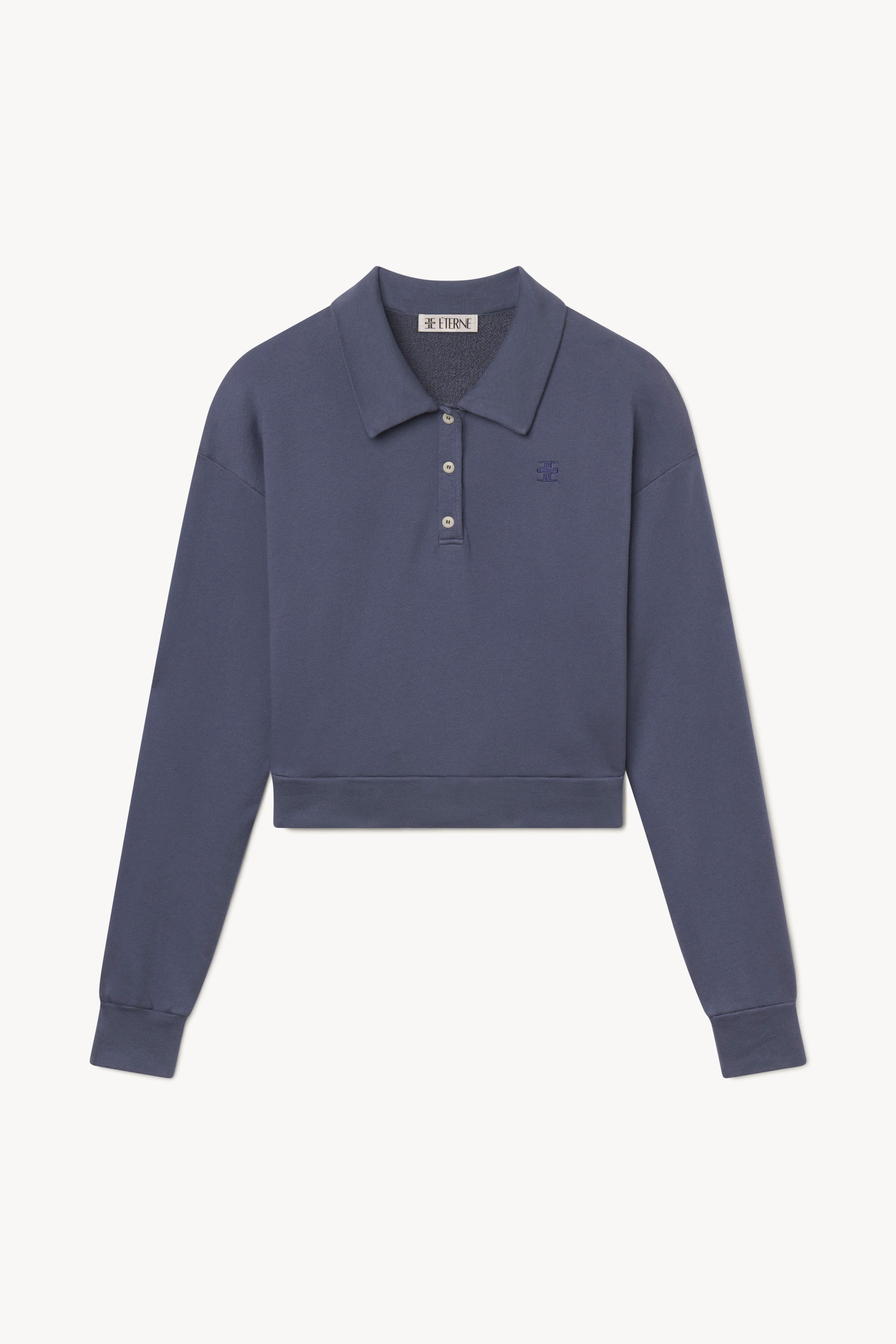 CROPPED POLO SWEATSHIRT