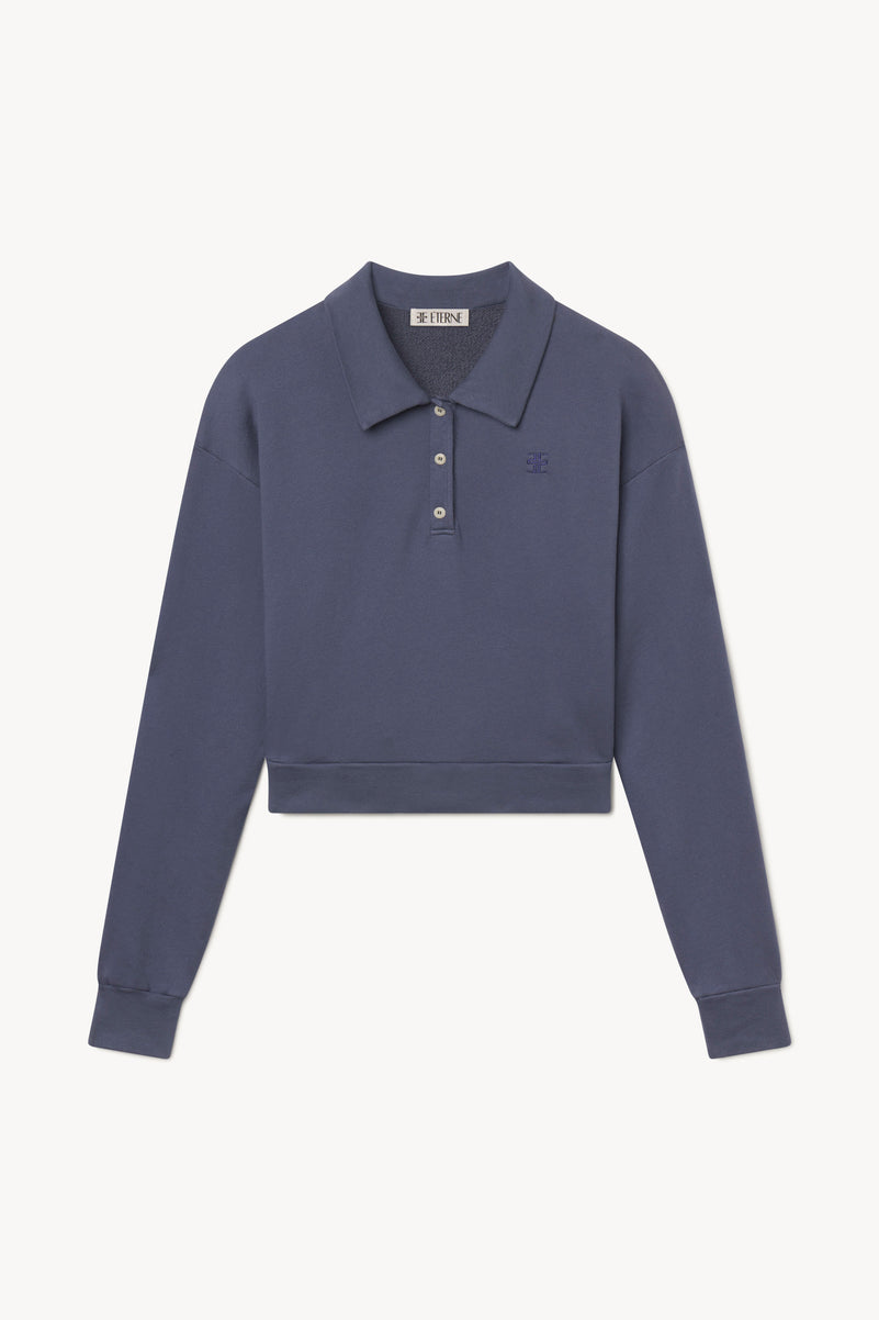 CROPPED POLO SWEATSHIRT