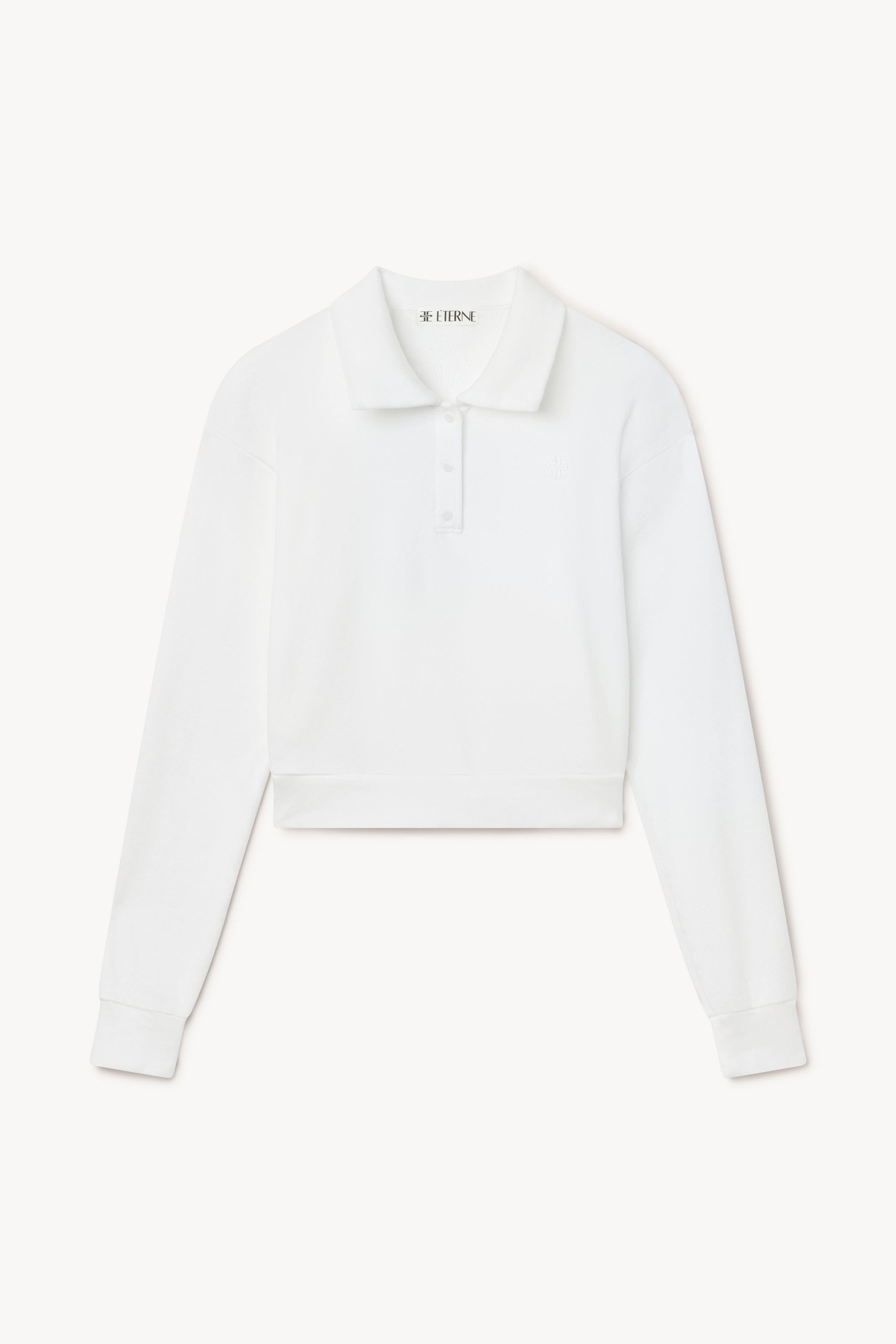 CROPPED POLO SWEATSHIRT