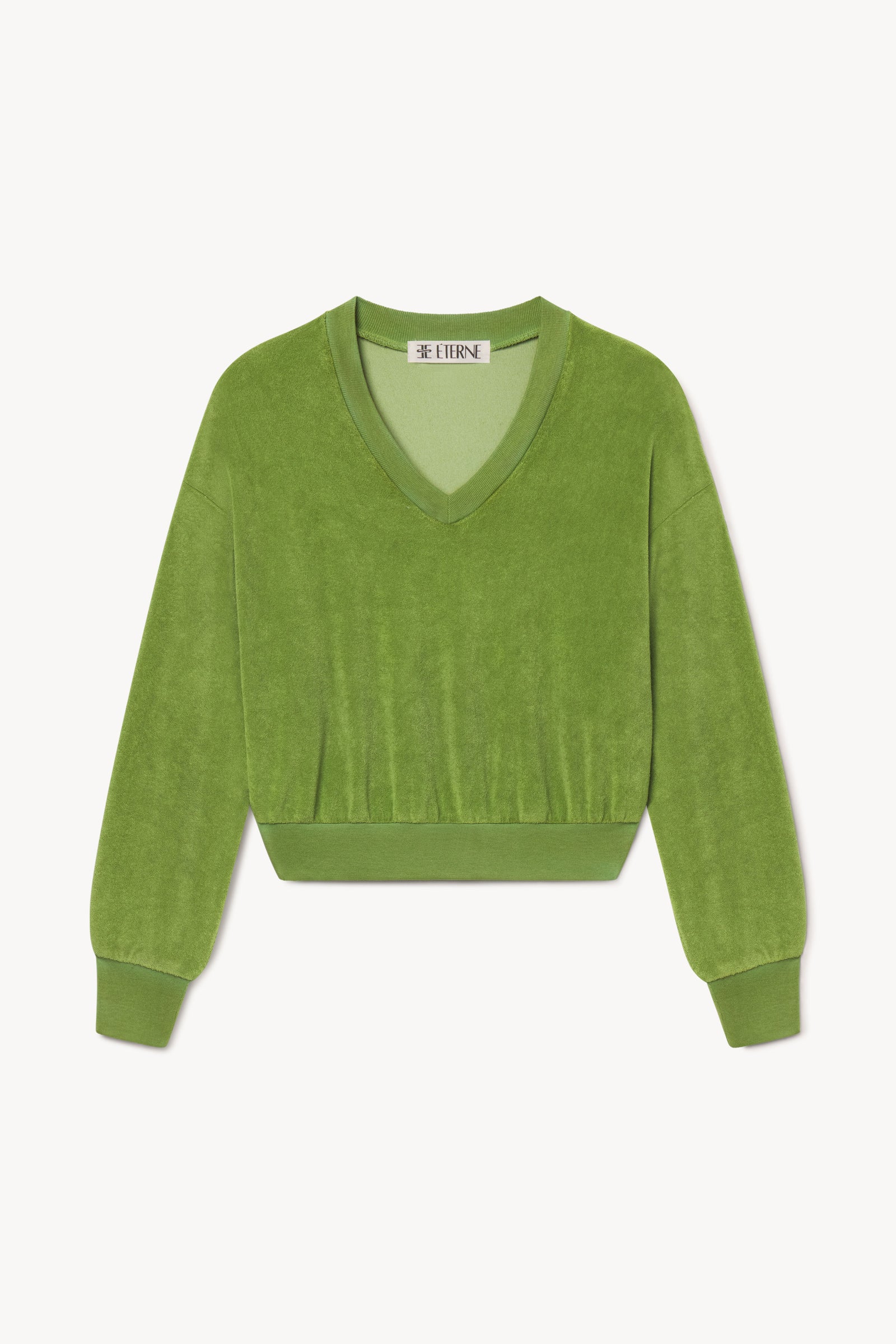 CROPPED V-NECK SWEATSHIRT - ÉTERNE