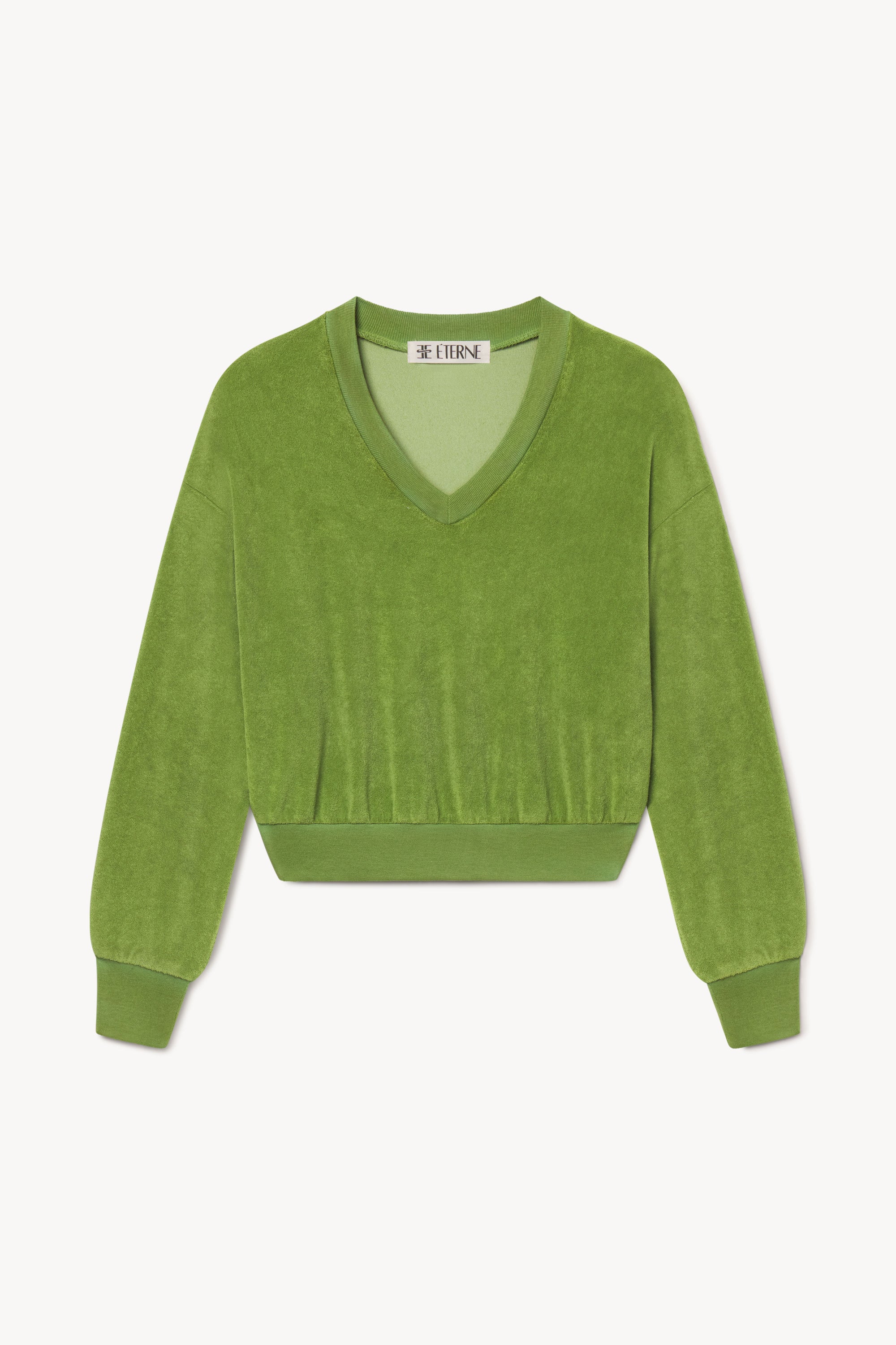 CROPPED V-NECK SWEATSHIRT - ÉTERNE