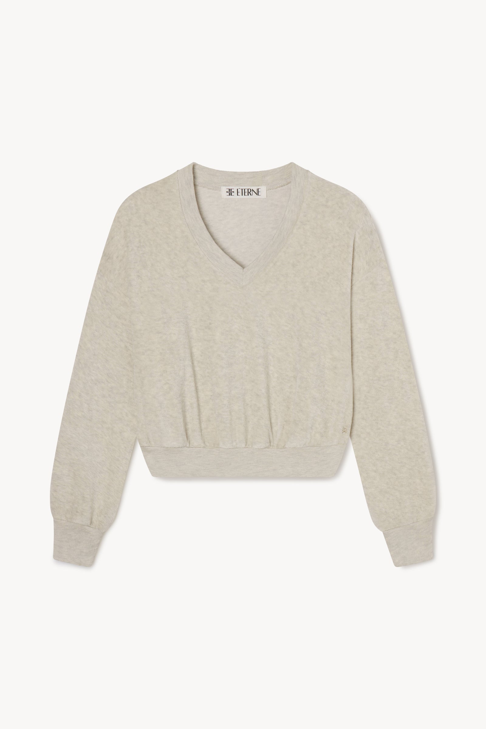 CROPPED V-NECK SWEATSHIRT - ÉTERNE