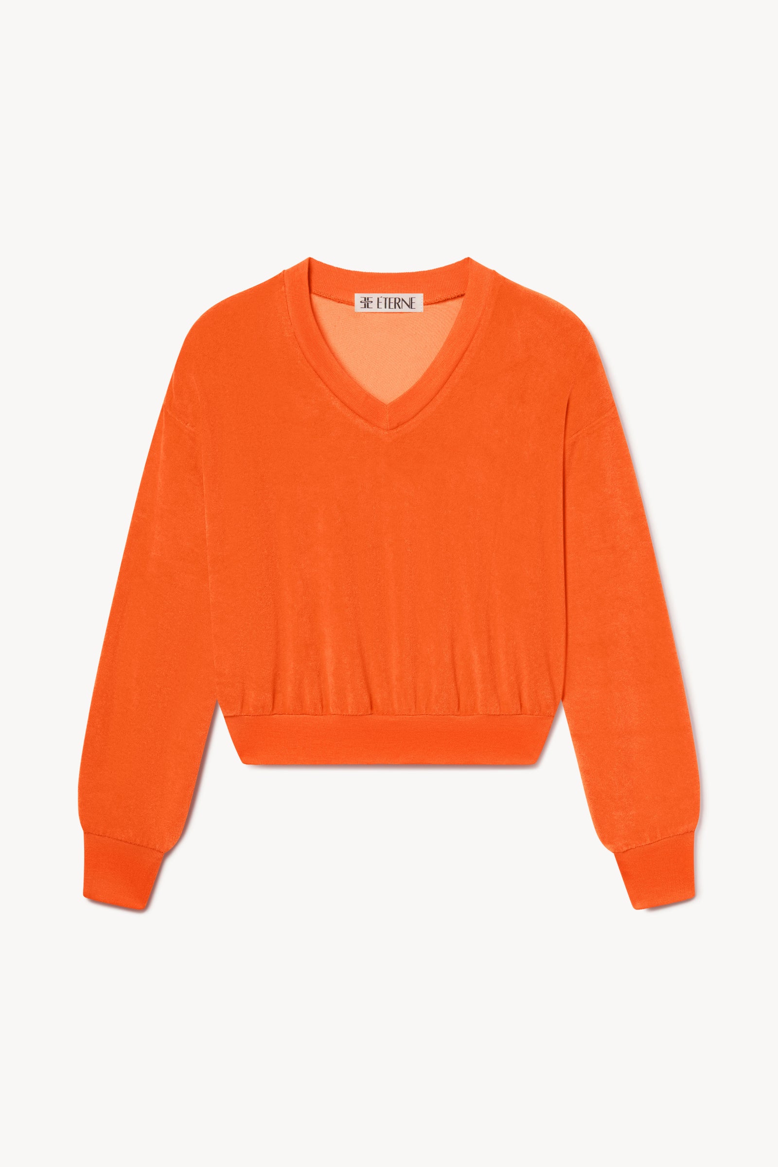 CROPPED V-NECK SWEATSHIRT - ÉTERNE