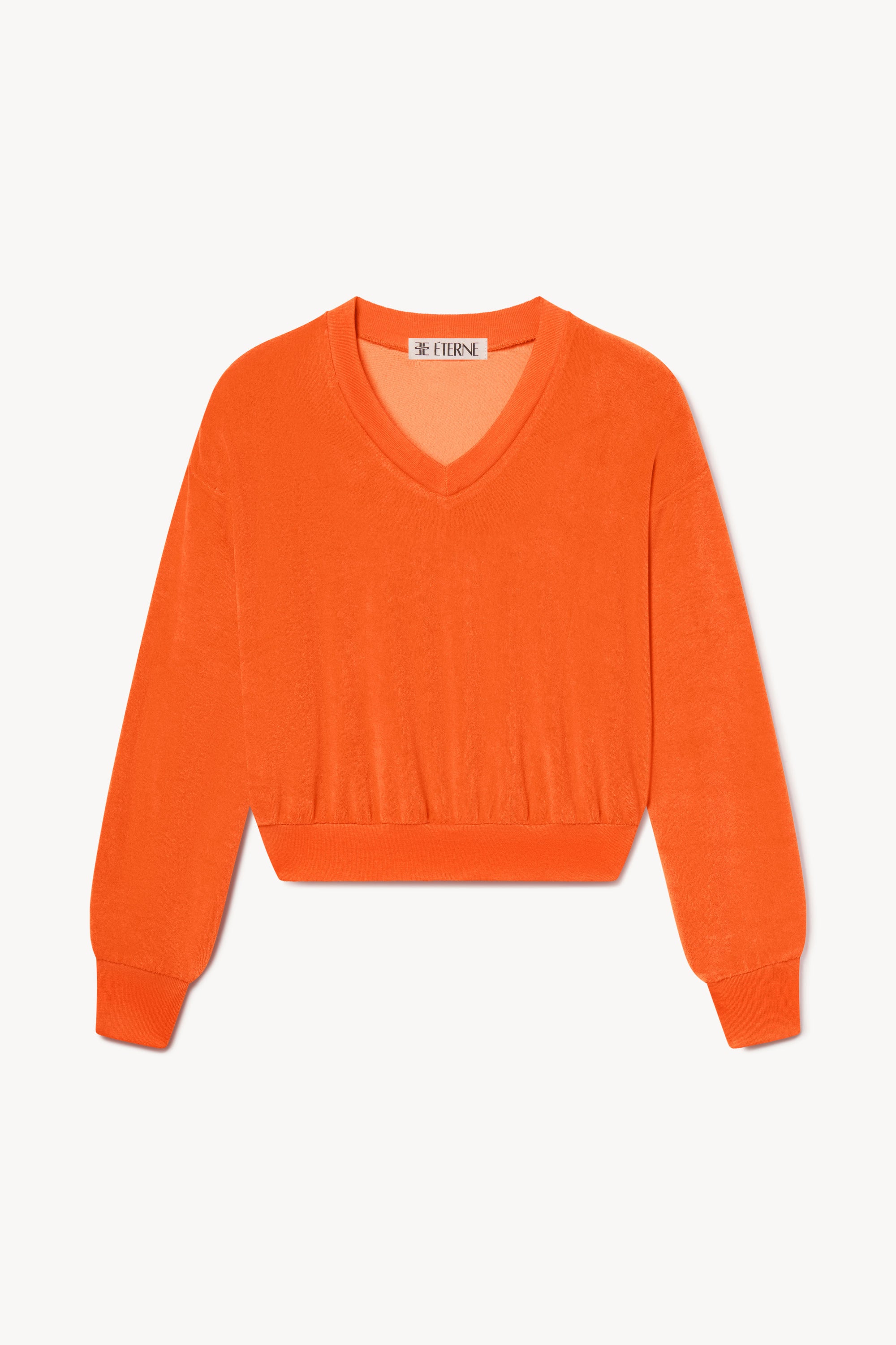 CROPPED V-NECK SWEATSHIRT - ÉTERNE