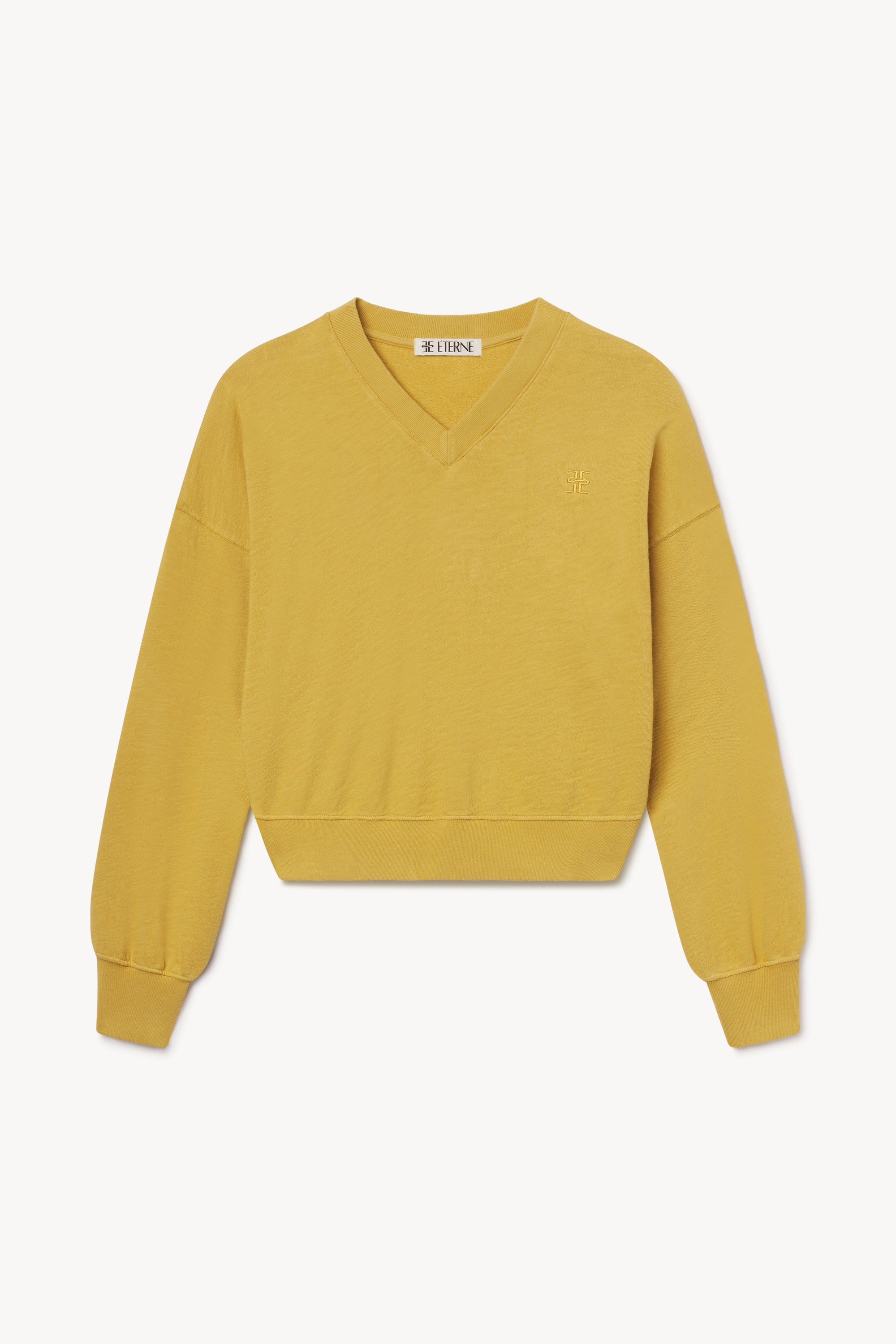 CROPPED V-NECK SWEATSHIRT - ÉTERNE